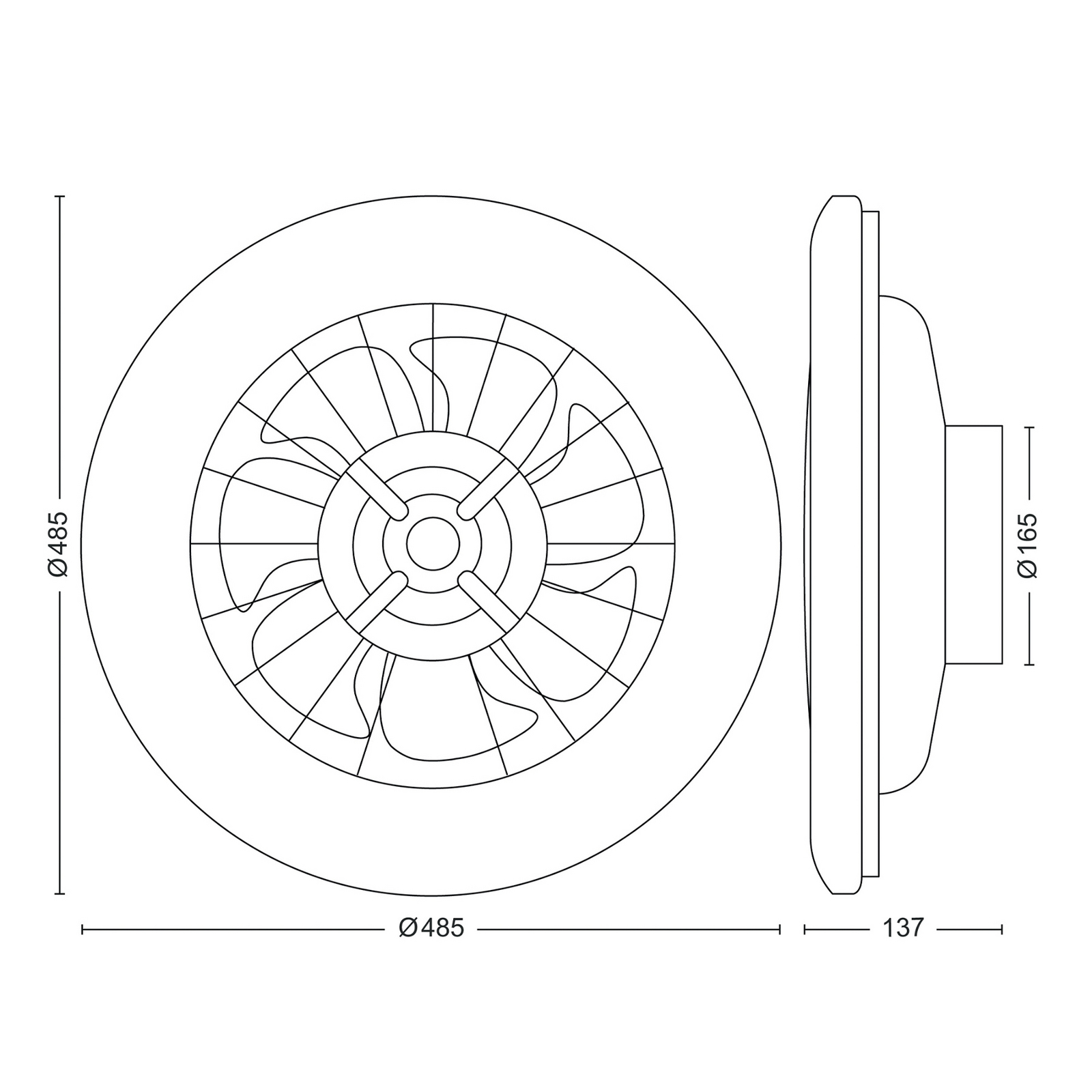 Philips Amigo LED stropni ventilator, bijeli, 49 cm, CCT, DC