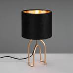 Stolová lampa Grace, Ø 18 cm, čierna/zlatá