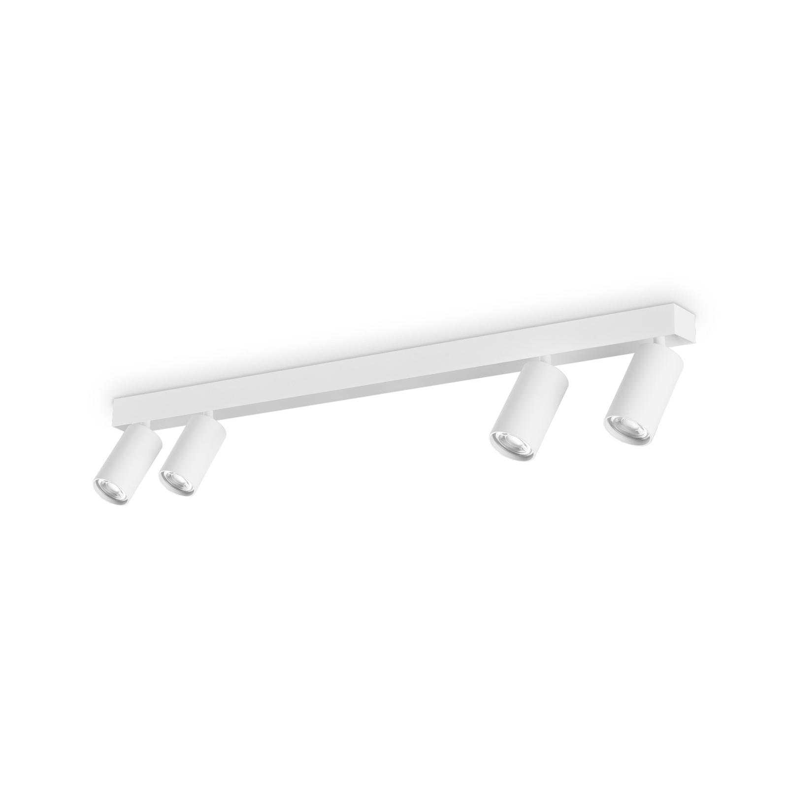 Ideal Lux Profilo downlight, white, 4-bulb, metal