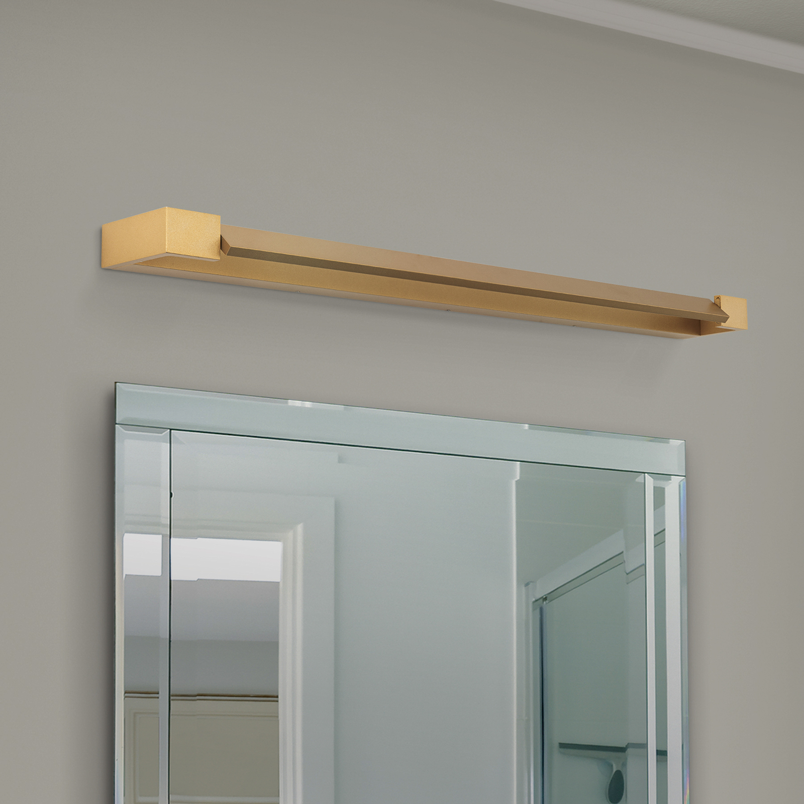 Applique per il bagno Marylin LED, lunghezza 90 cm, oro, alluminio