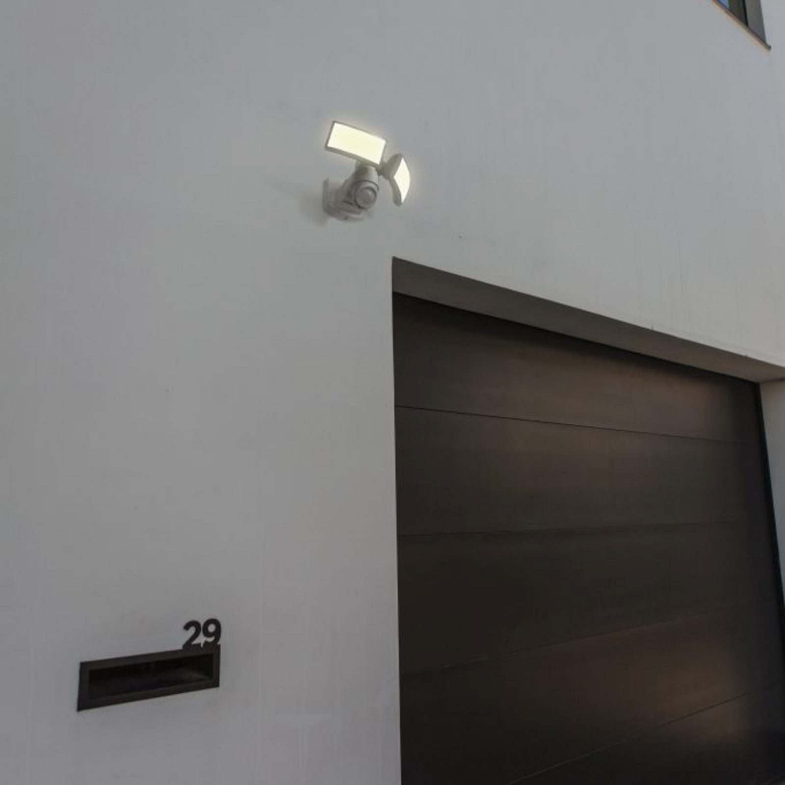 Εξωτερικός προβολέας με αισθητήρα LED ARC, λευκός, 28 cm, 2 φτερά, IP54