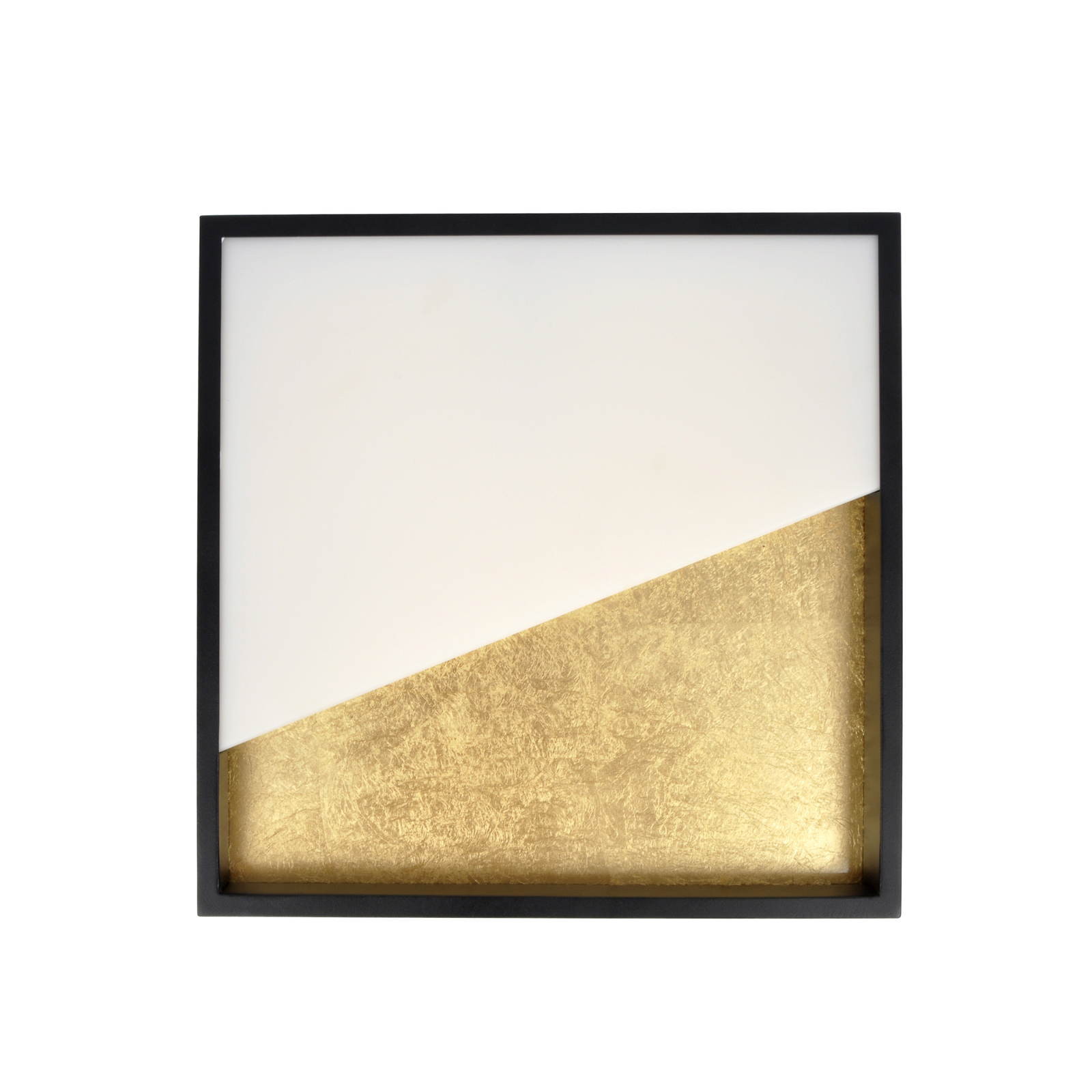 Nástenné svietidlo LED Vista, zlatá/čierna farba, 30 x 30 cm
