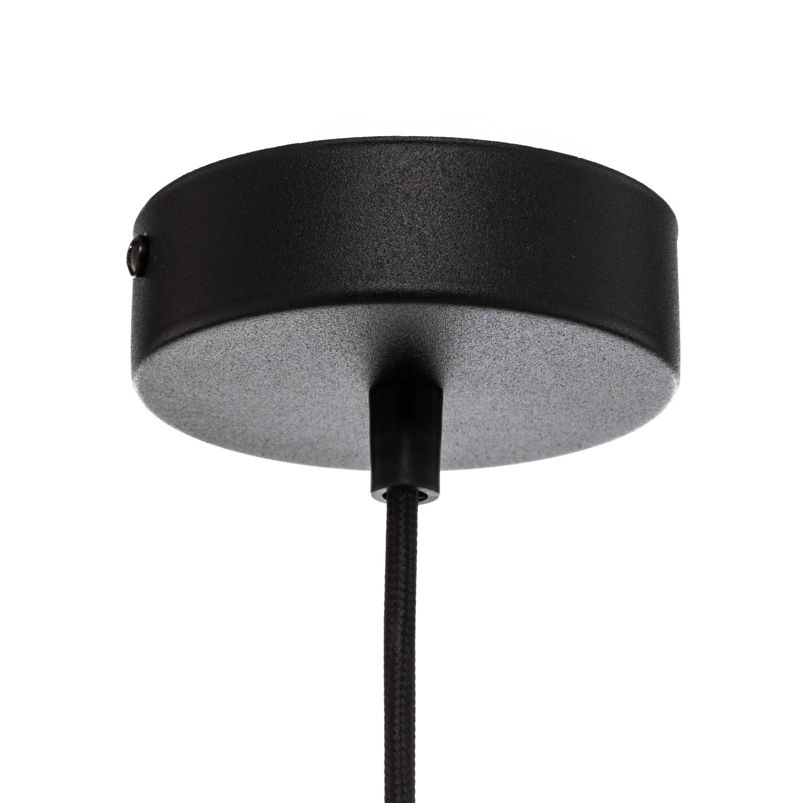 Lampa wisząca tuba z jasnobrązowym szklanym kloszem Ø 25 cm