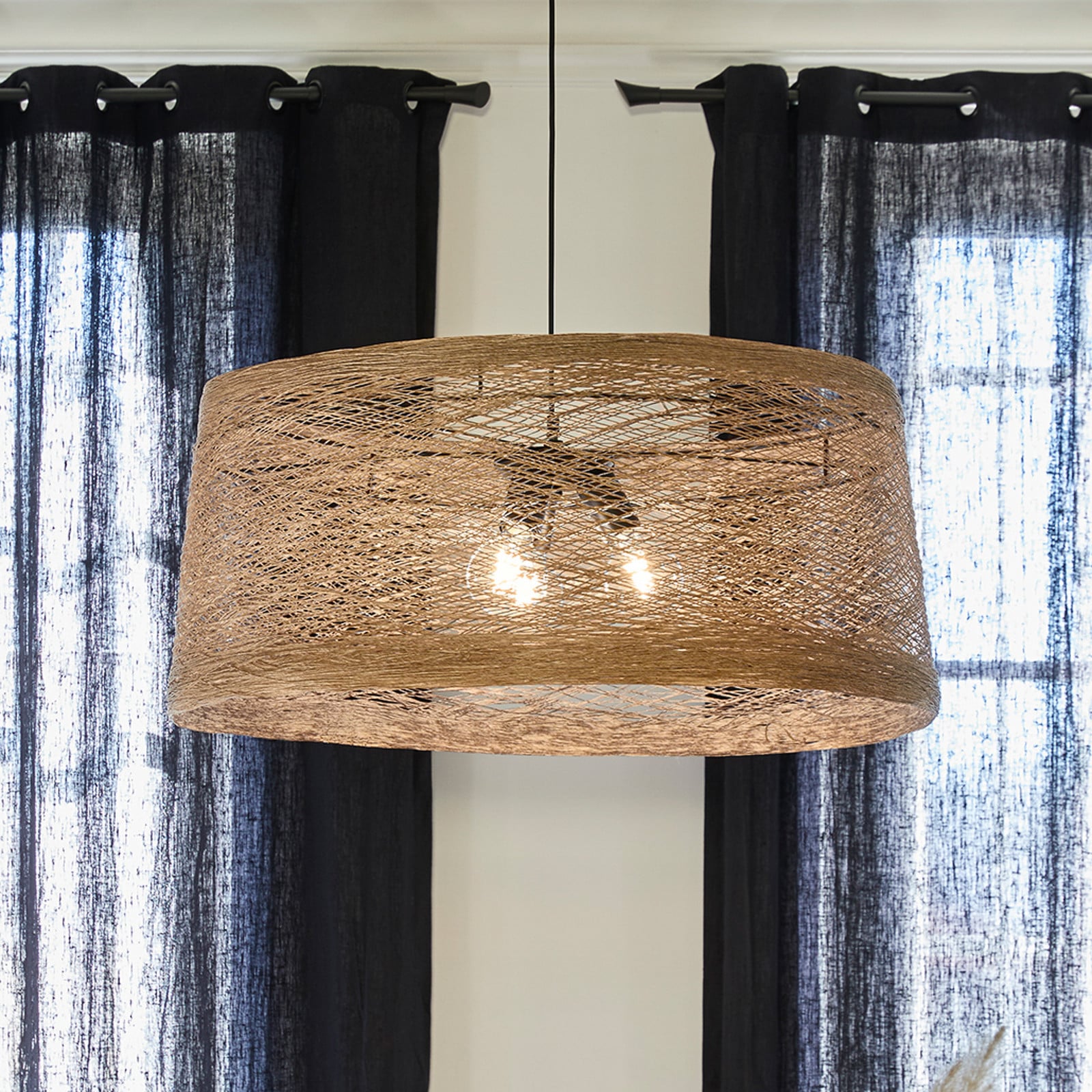 COREP Lampă suspendată Nude culoare naturală Ø 74 cm hârtie - Camera de zi / sufragerie - natură - Hârtie / Carton