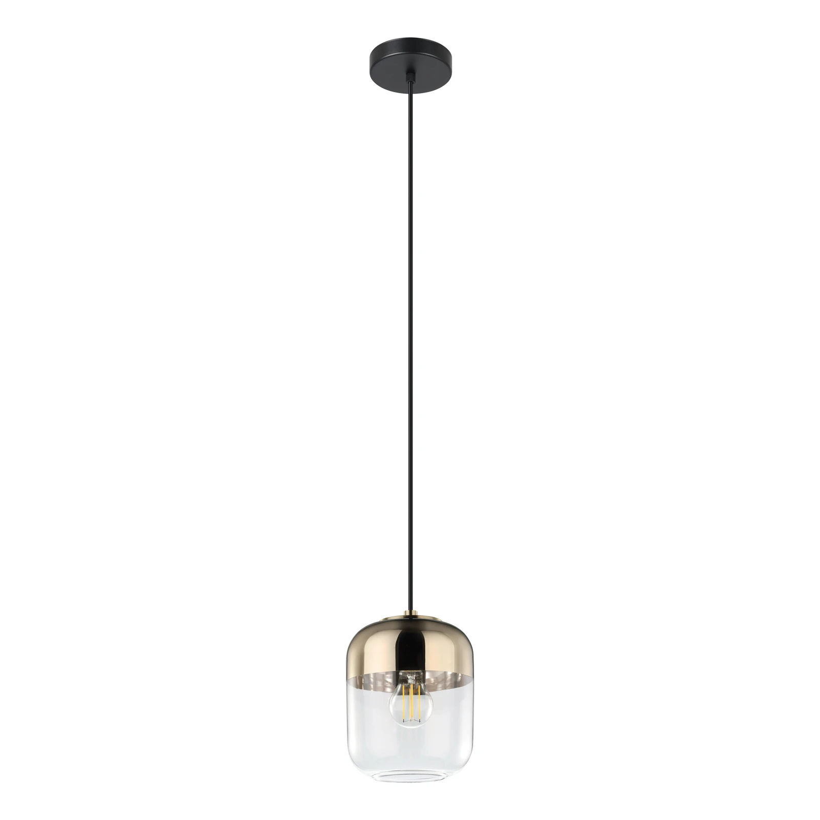 EGLO Maryvilla Hängeleuchte, gold/klar, einflammig