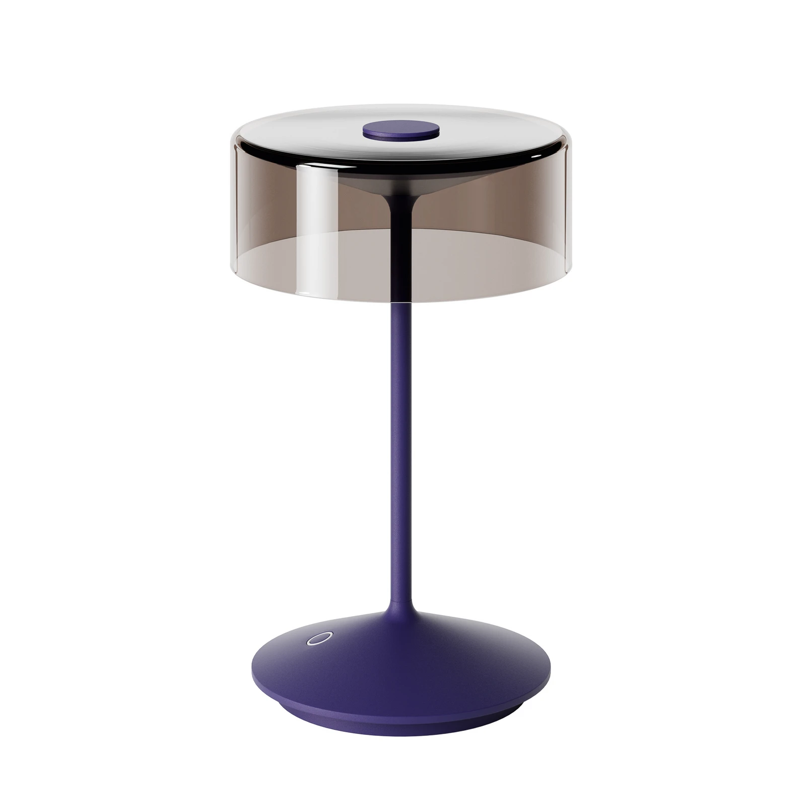 Numotion LED oplaadbare tafellamp, blauw, glas, IP54, dimbaar