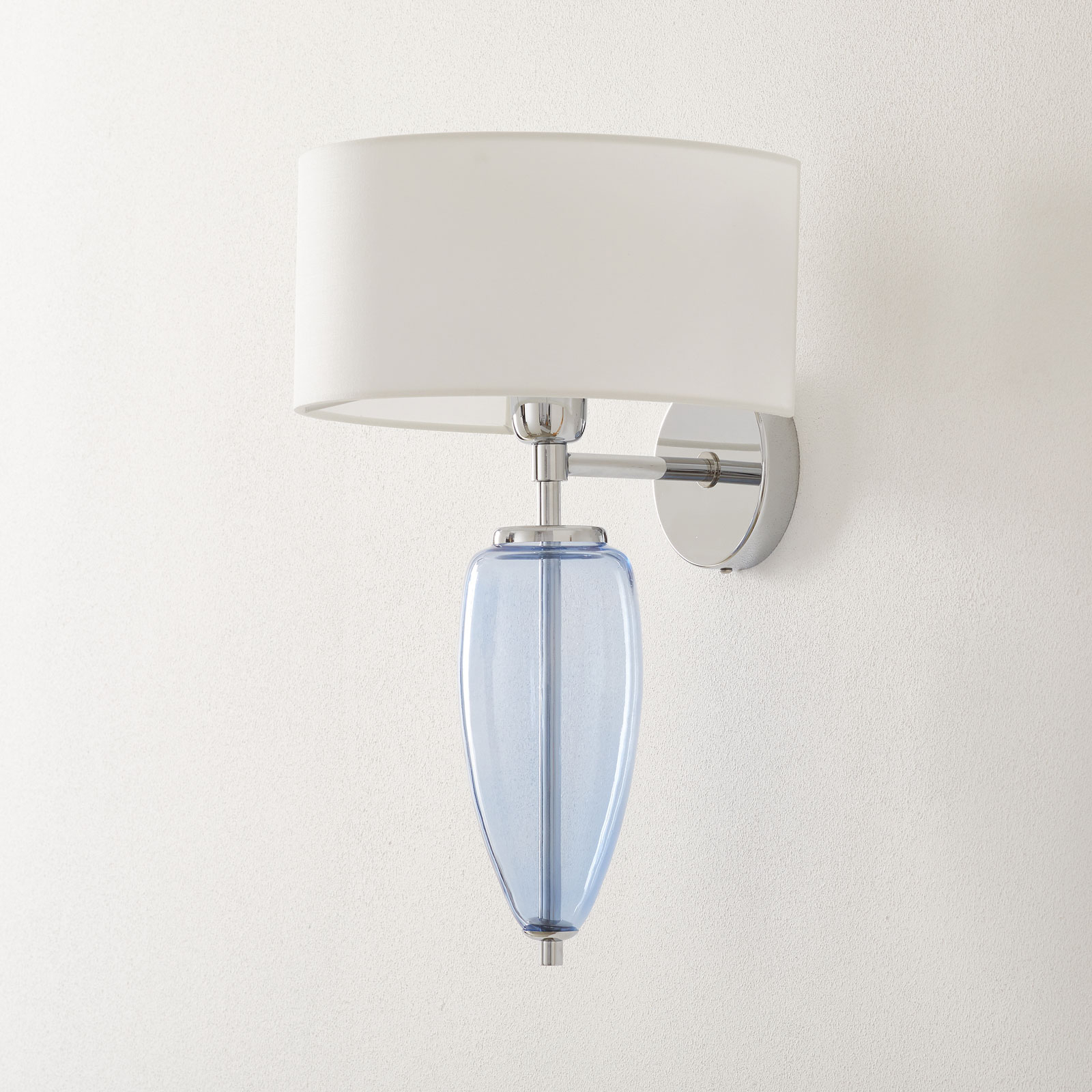 Show Ogiva wall lamp with blue glass element