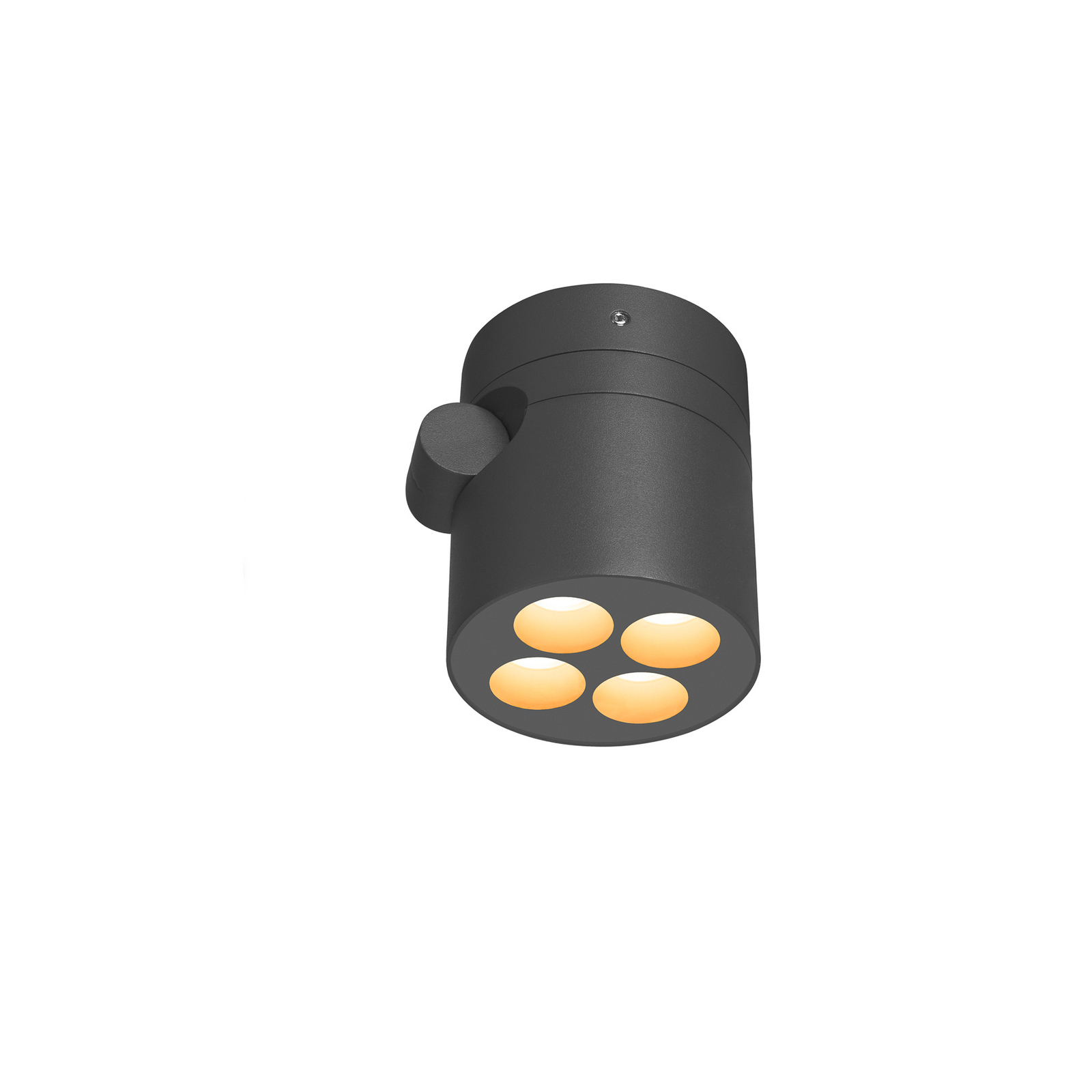 SLV Applique d'extérieur LED R-Cube, anthracite, aluminium, Ø 10 cm