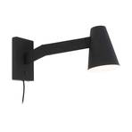 Gre za stensko svetilko RoMi Biarritz, 40 cm, črna