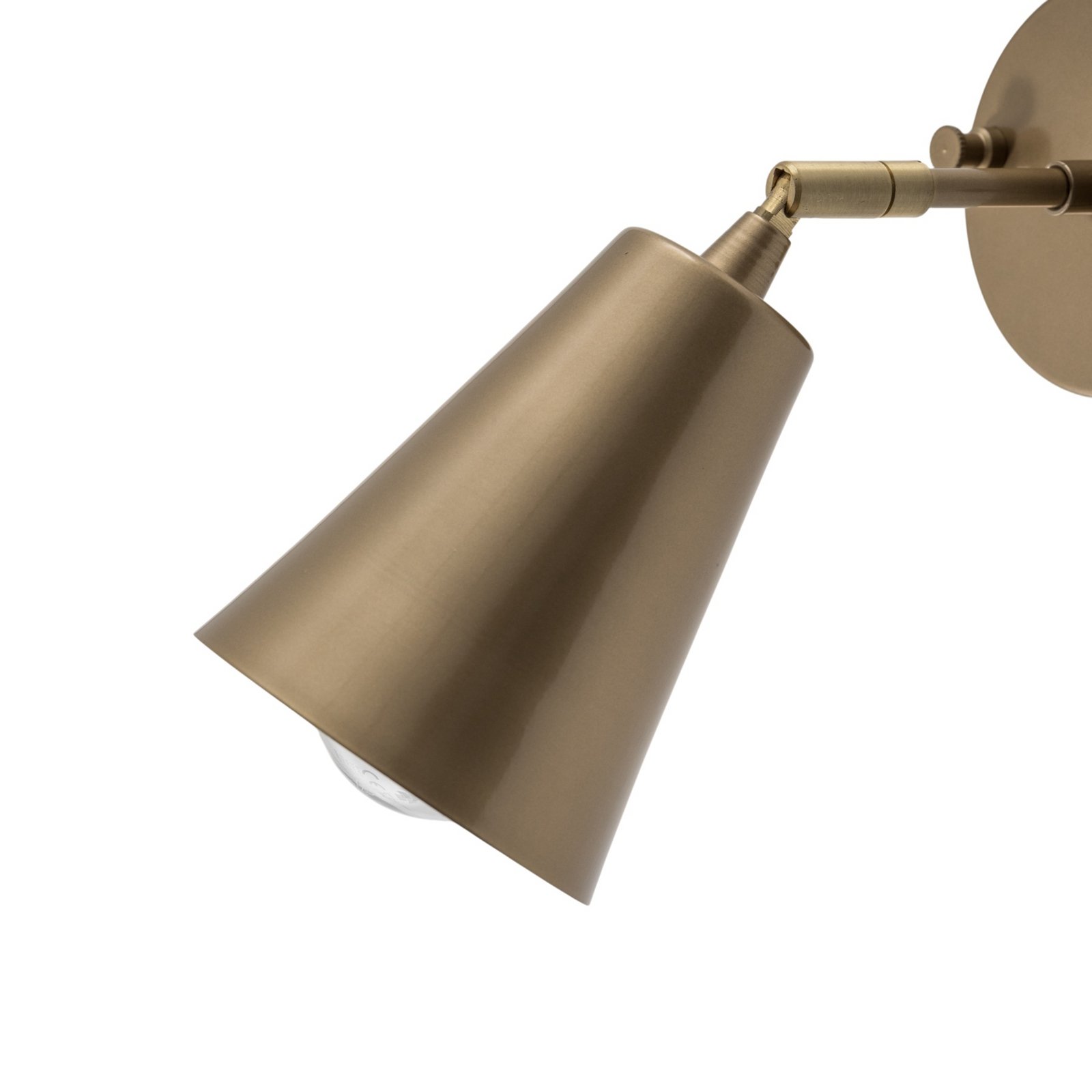 Applique murale Evander, dorée, métal, hauteur 21 cm, E27 Applique murale Evander, dorée, métal, hauteur 21 cm, E27