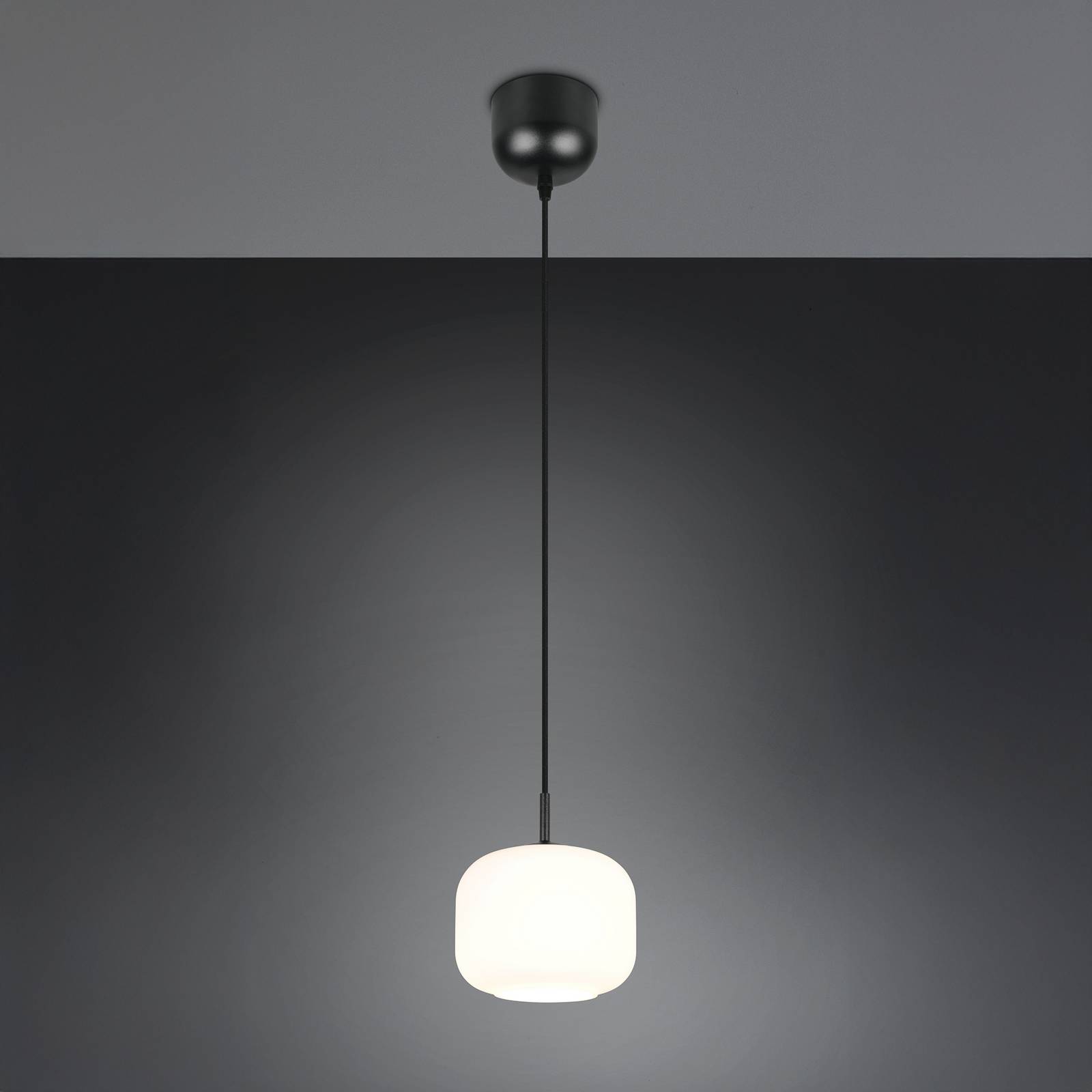 Reality Leuchten Suspension Signe, Ø 15 cm, blanc, verre, E14