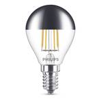 Bec LED 4W Filament Top-Mirrored Crown (397lm) E14 - Philips