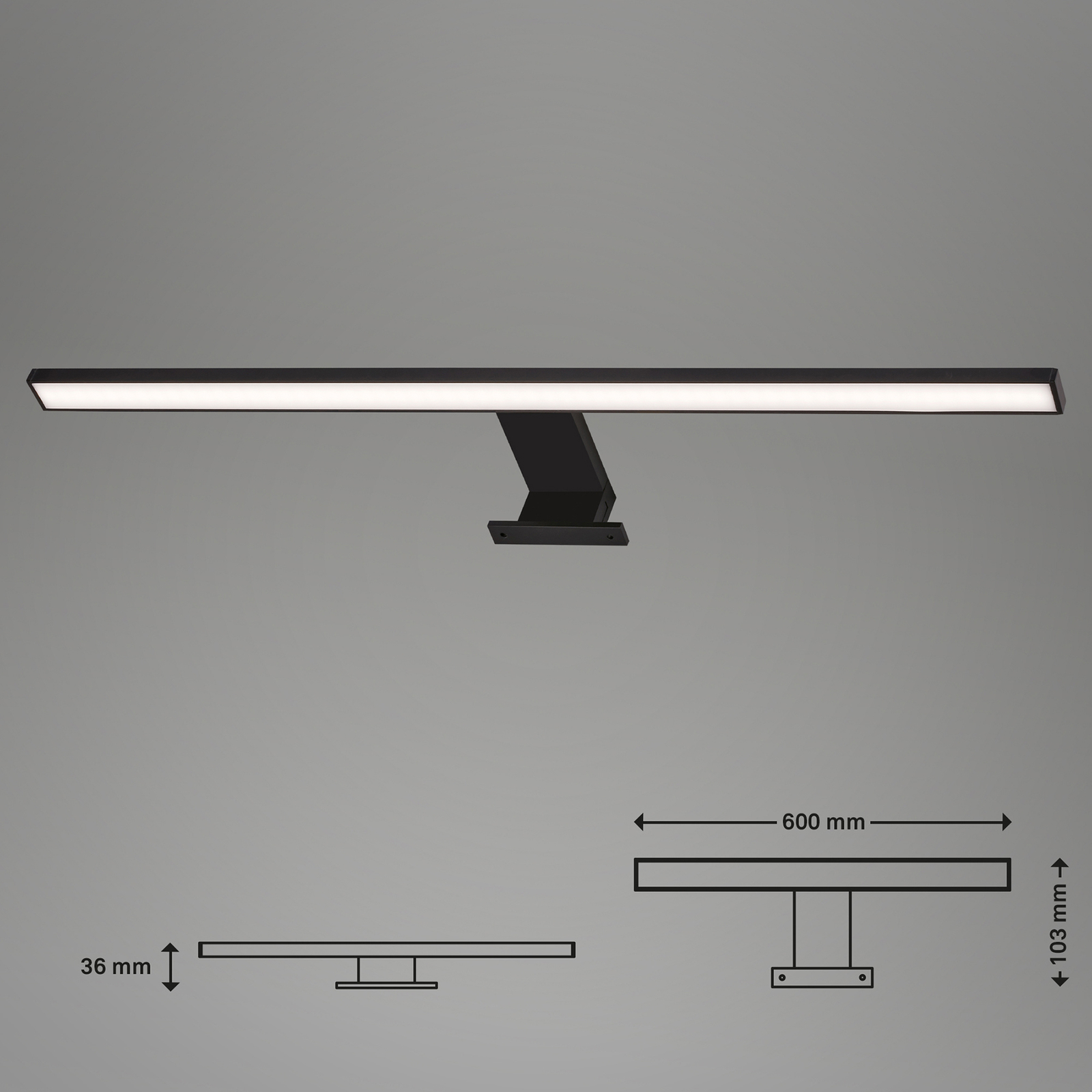 LED zrkadlové svetlo Dun Brilo, IP44, šírka 60 cm