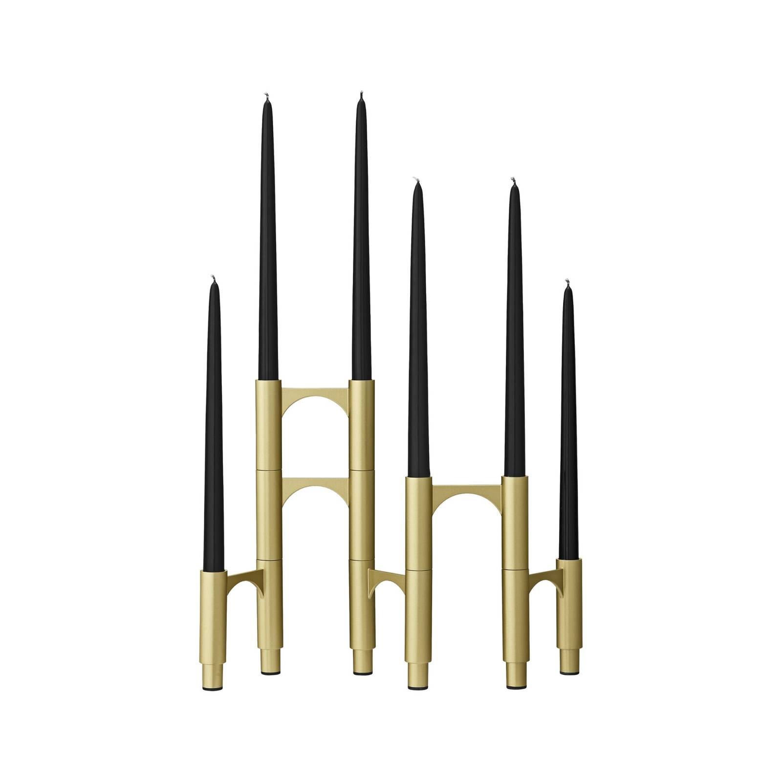  Aytm Aytm Compono Candle Holder, Gold, H 12 Cm, Aluminium, Set Of 3 