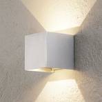 Cube LED outdoor wall light up/down 10cm aluminium