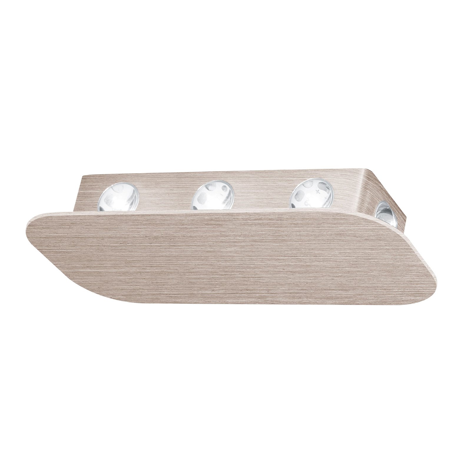 B-Leuchten Prince wall light 8-bulb, rose gold, for Living / Dining Room, aluminium, 1 W, energy efficiency: A+, W: 25 cm, H: 12 cm