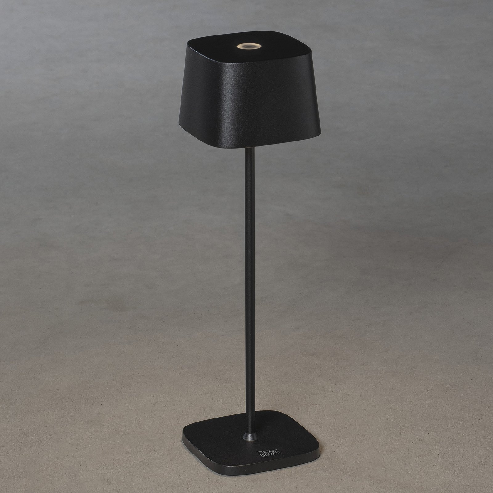 Capri utendørs LED-bordlampe, svart