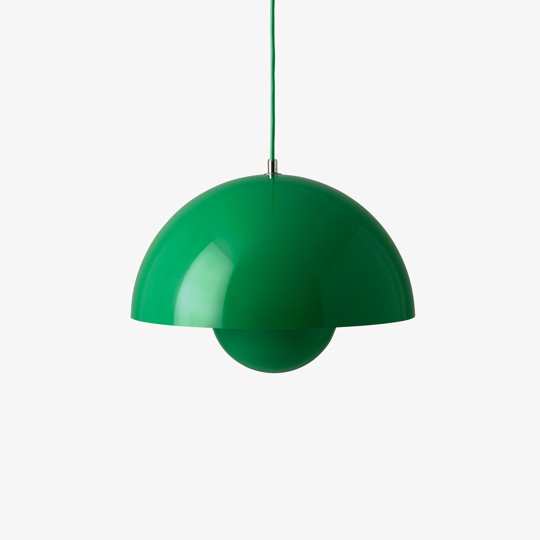 &Традиционна висяща лампа Flowerpot VP7, Ø 37 cm, сигнално зелено