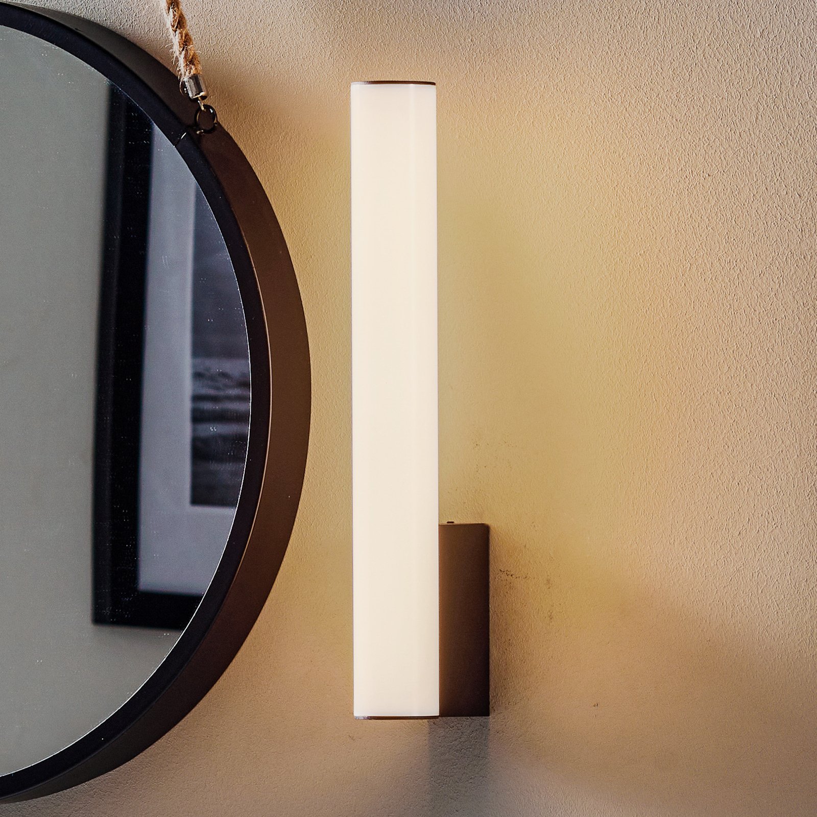 Helestra Loom LED mirror light black 30 cm