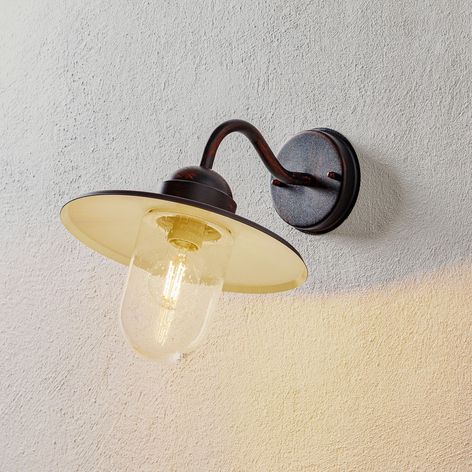 Rostbraune Außenwandlampe Filip