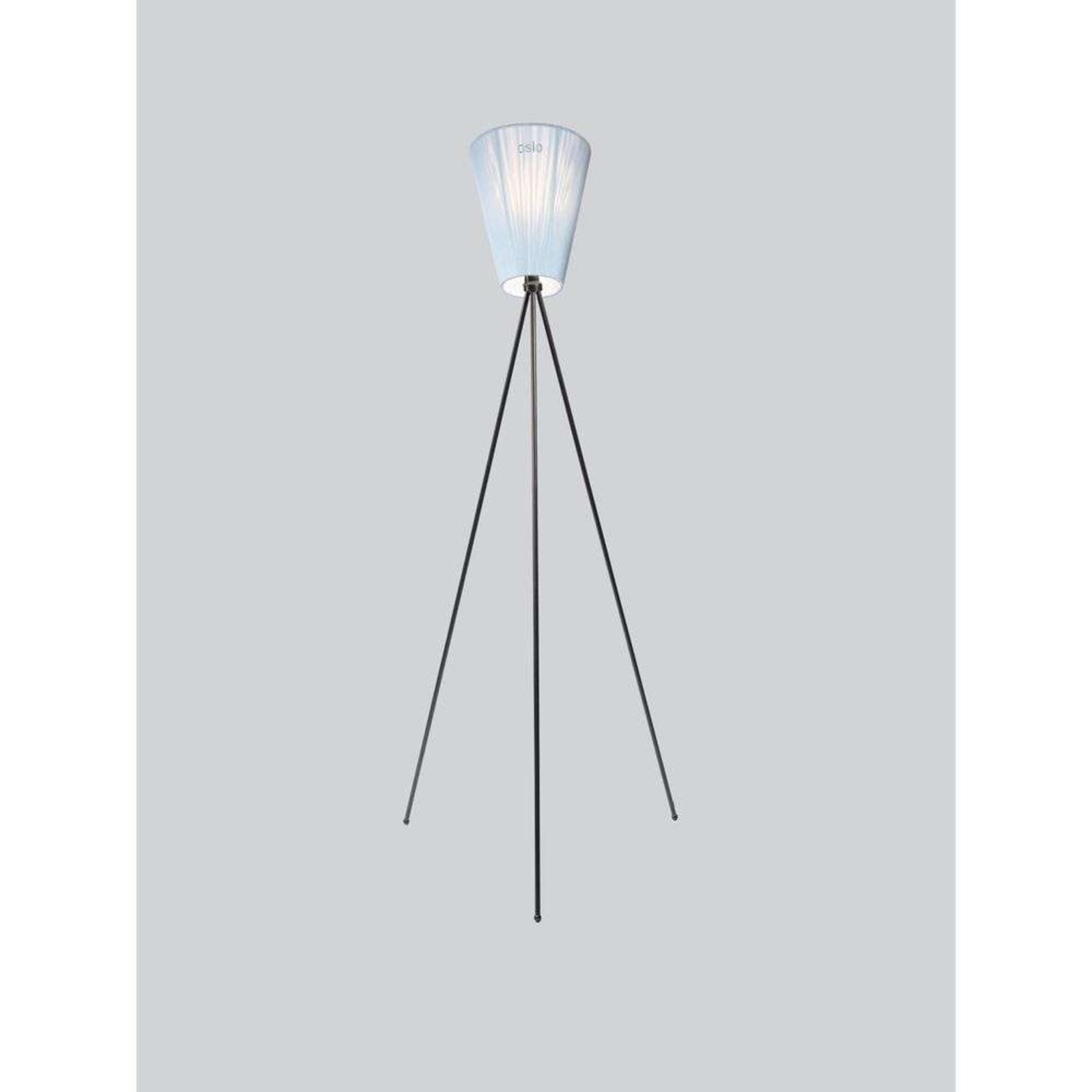 Oslo Wood Stojaca Lampa Black/Light Blue - Northern