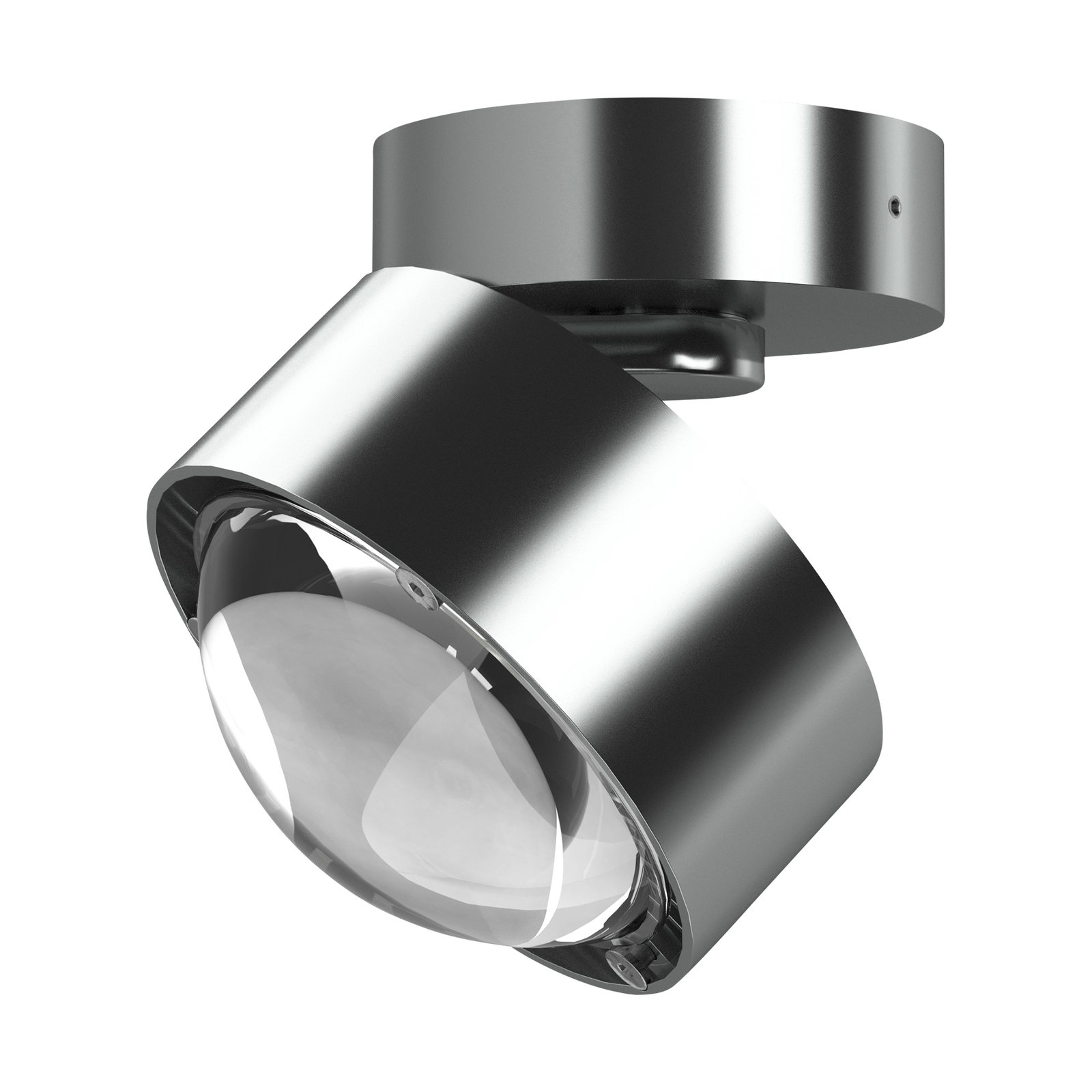 Puk Mini Move LED, lente transparente, cromado mate