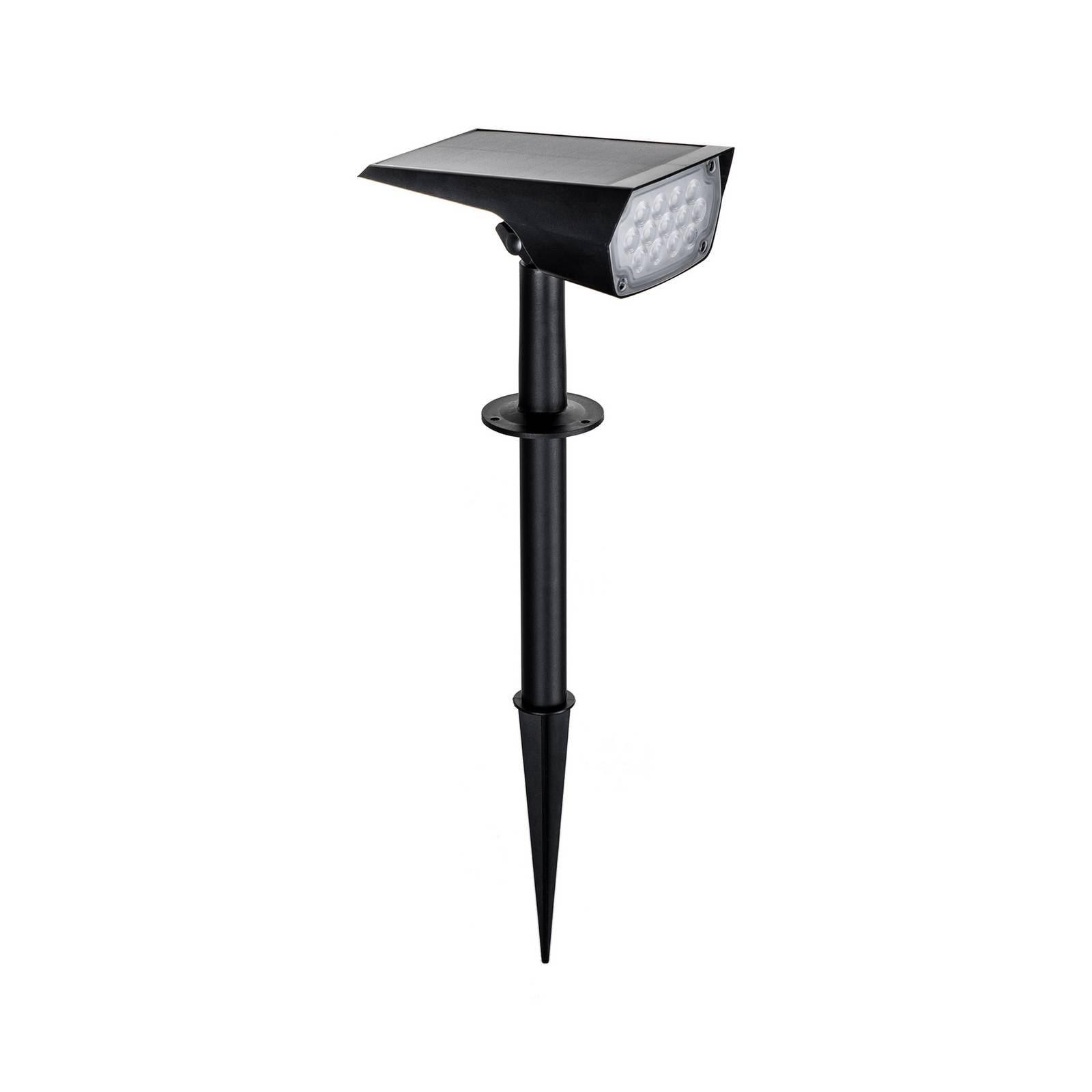 Prios LED zonnespot Helier, 49 cm, zwart, grondspies - modern - Kunststof - buitenlamp