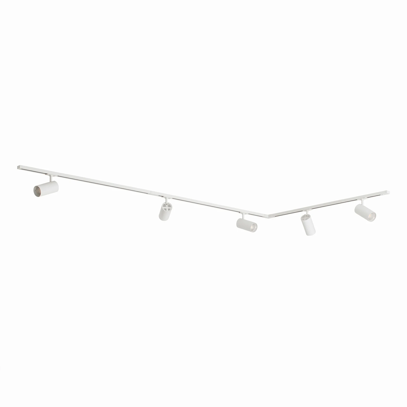 Lindby railsystem Linaro, Ø 7 cm, 5-lamps, LED, wit, CCT