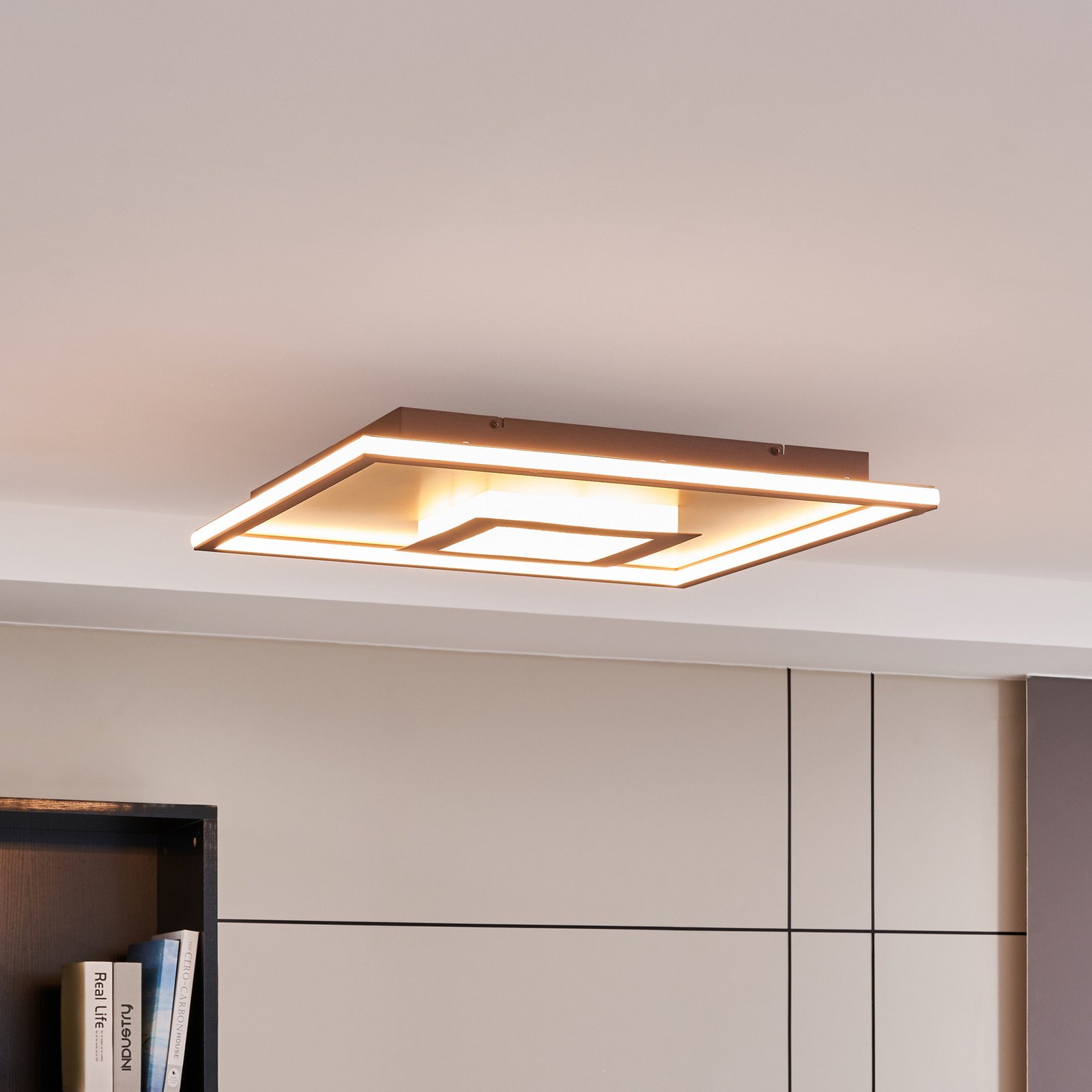 Lindby Pekela Plafonieră cu LED unghiulară 60 cm