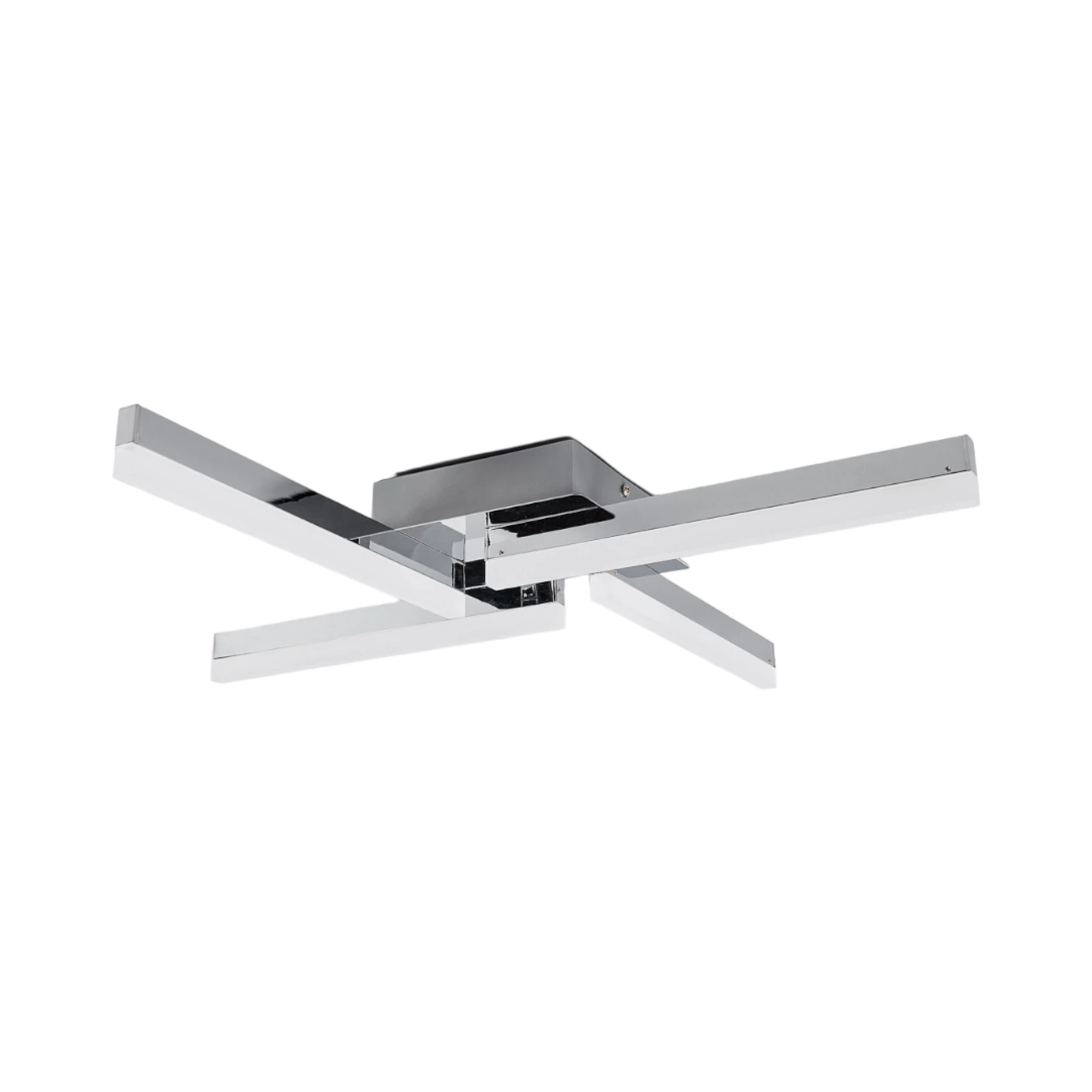 Plafoniera LED Patrik di Lindby, 59 cm, a 4 luci, cromo, IP44