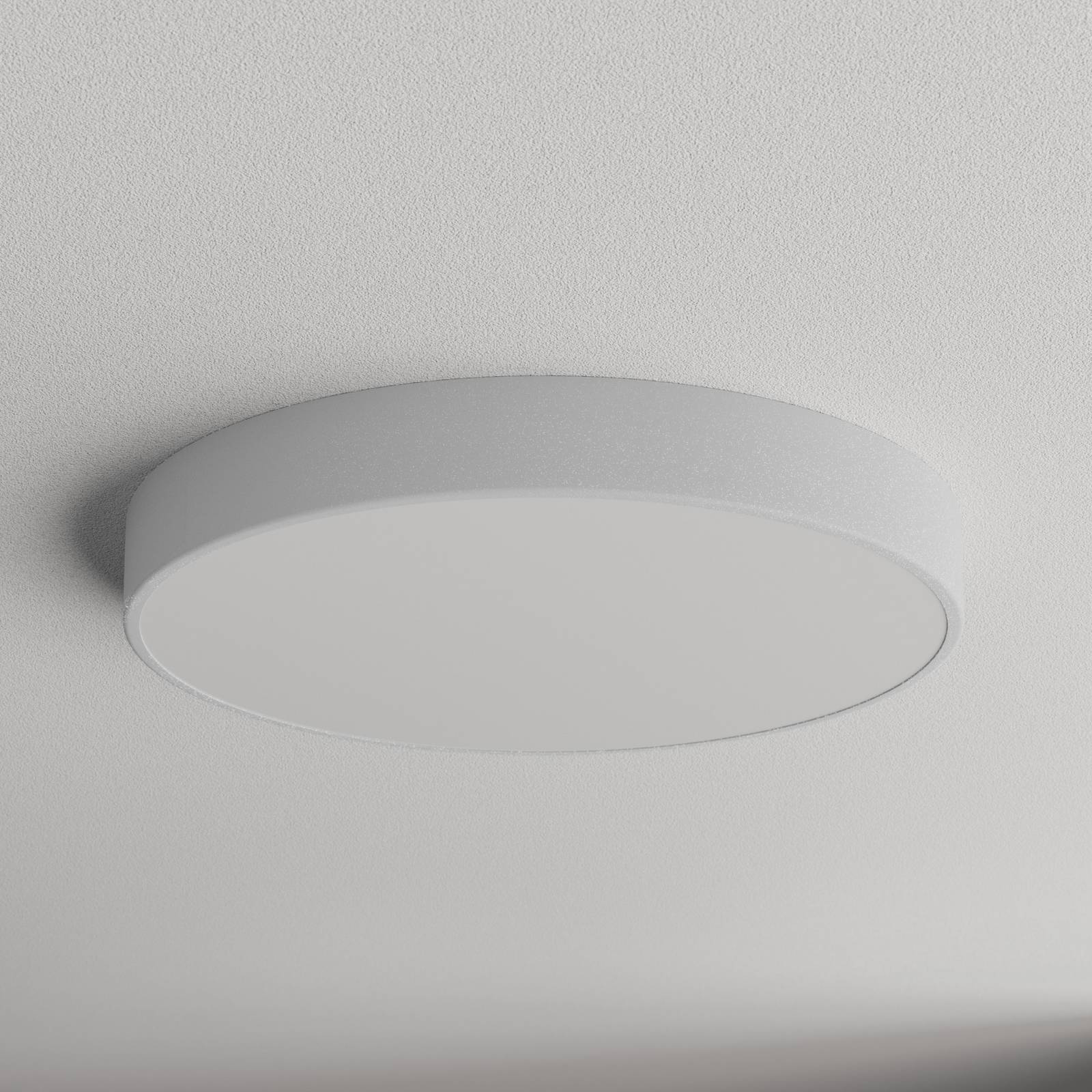 Lampa sufitowa Cleo 600, szara, czujnik, IP20, Ø 60 cm, metal
