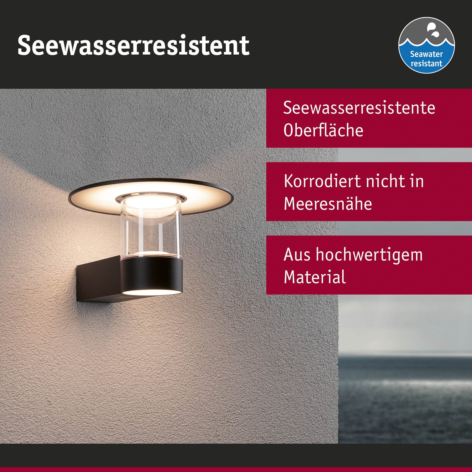 Sienna Outdoor Wall Lamp SWR Anthracite - Paulmann