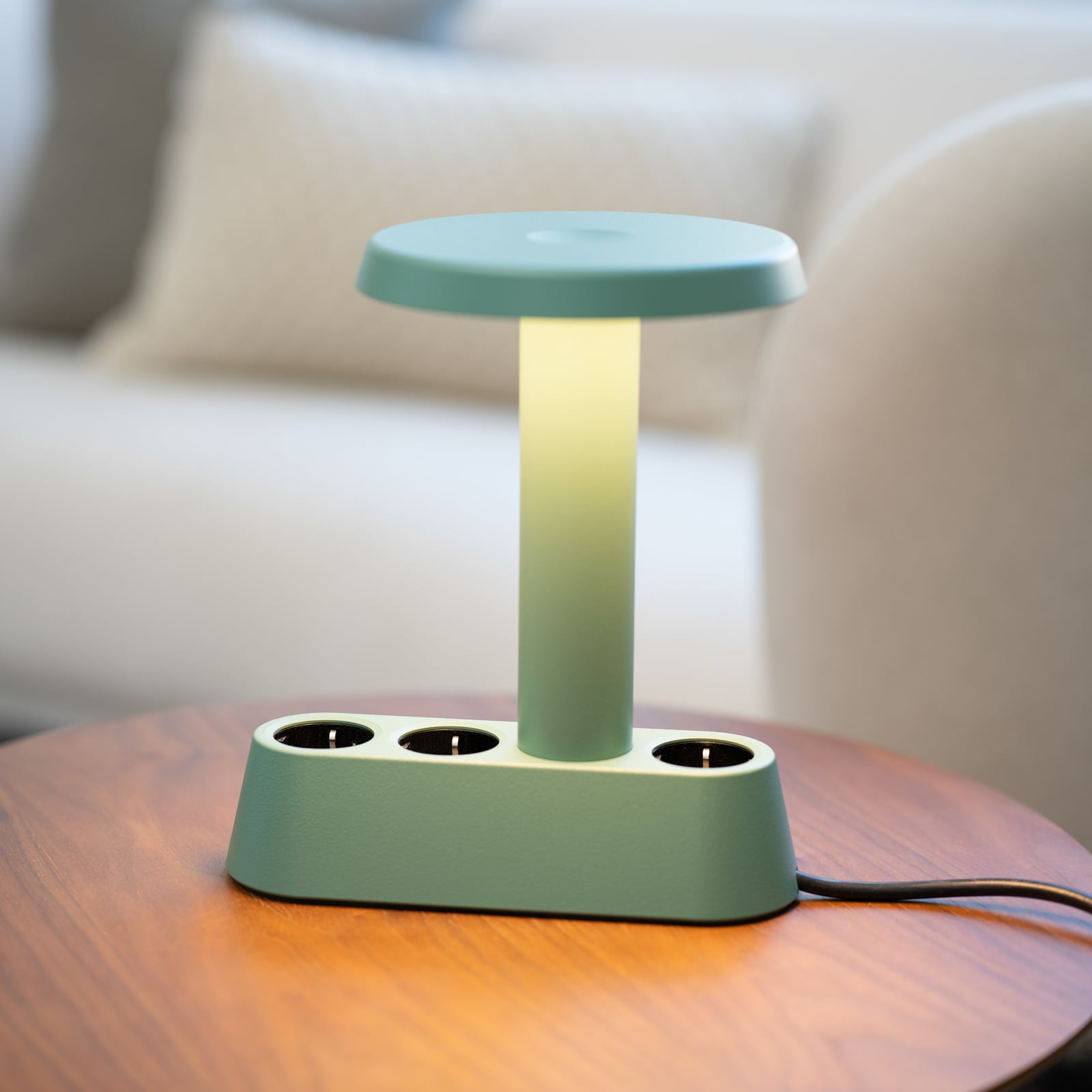 Prise NOMAD BLOCK verte 3x type F + USB - Forming Function Prise NOMAD BLOCK verte 3x type F + USB - Forming Function