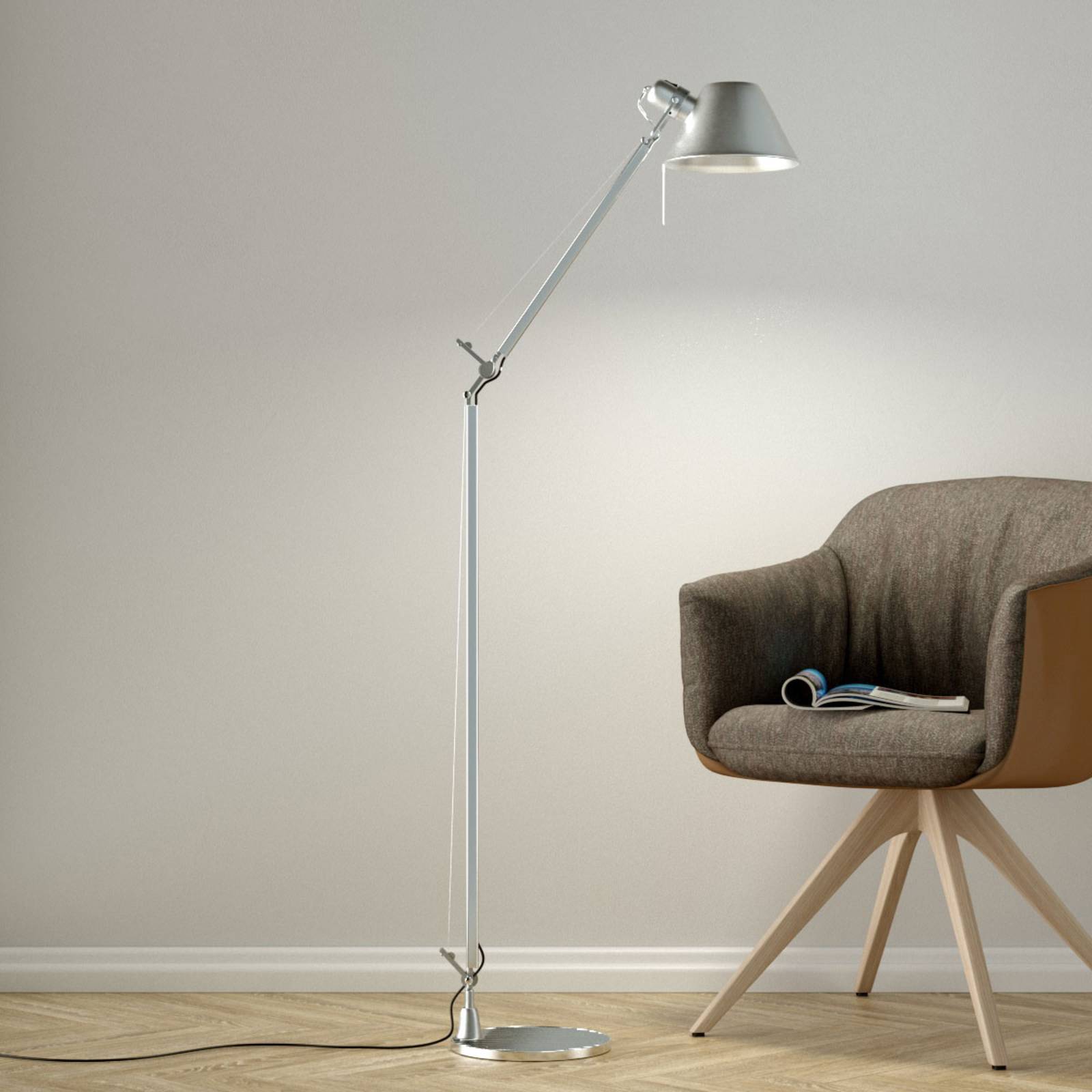 Artemide Tolomeo Lettura lampadaire aluminium