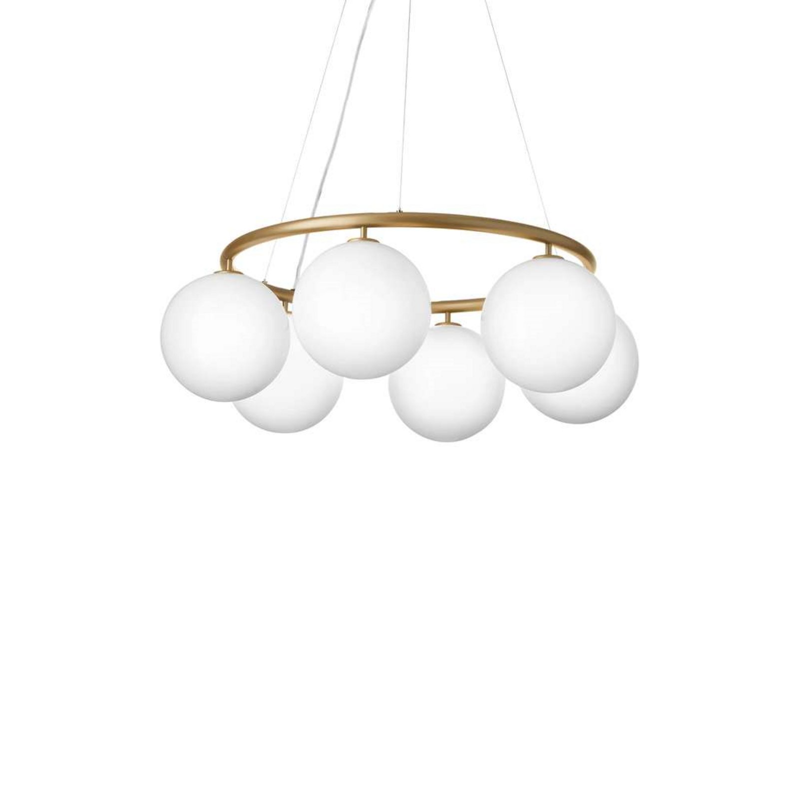 Miira 6 Circular Chandelier Brass/Opal - Nuura