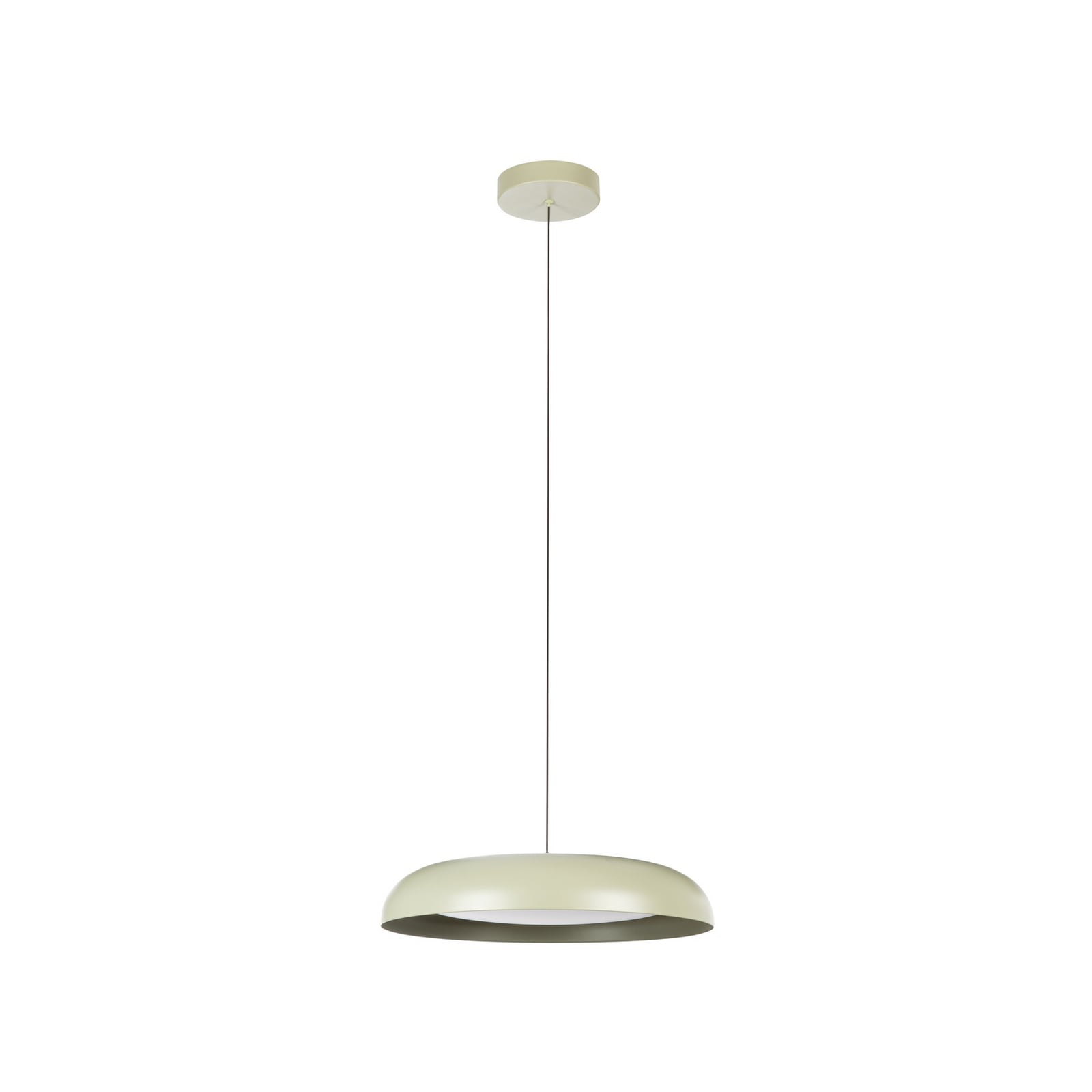 Florie LED-hængelampe, grøn, metal, Ø 40 cm – Lindby