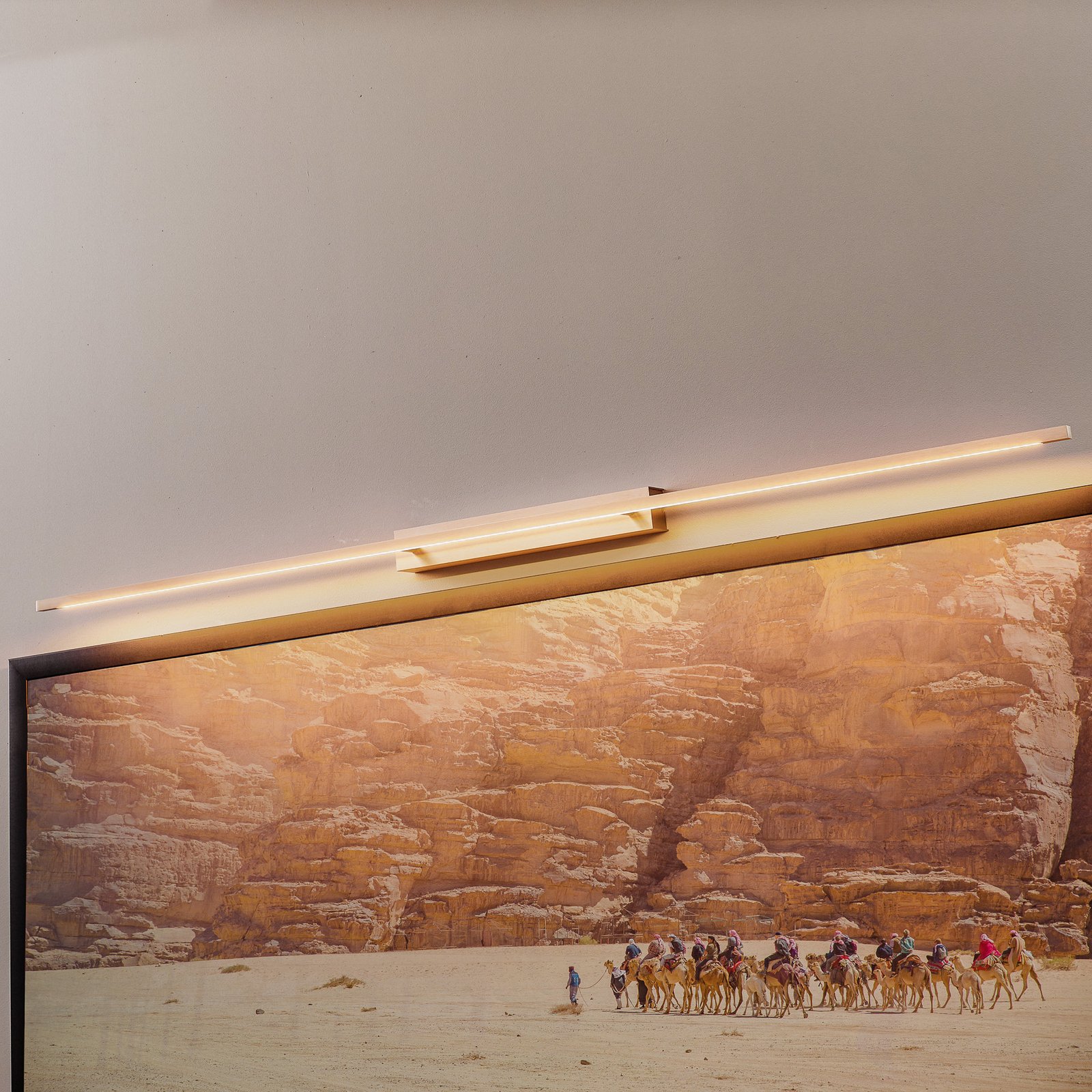 Quitani LED φωτιστικό εικόνας Tolu, νικέλιο, πλάτος 158 cm
