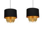 Malviras 2 Lustră Pendul Black/Gold - Lucande