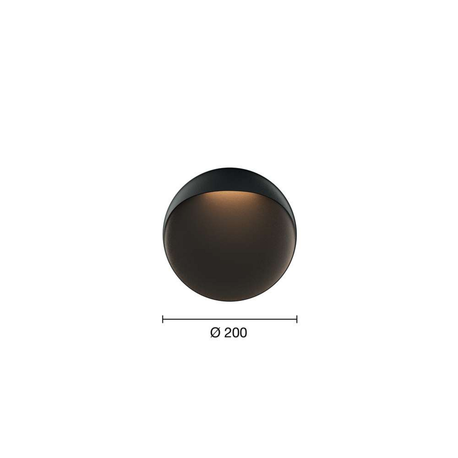 Flindt Aplique de Pared Ø200 2700K Black - Louis Poulsen