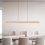 Adina LED pendant light, sand beige, metal, 3,000 K, up/down
