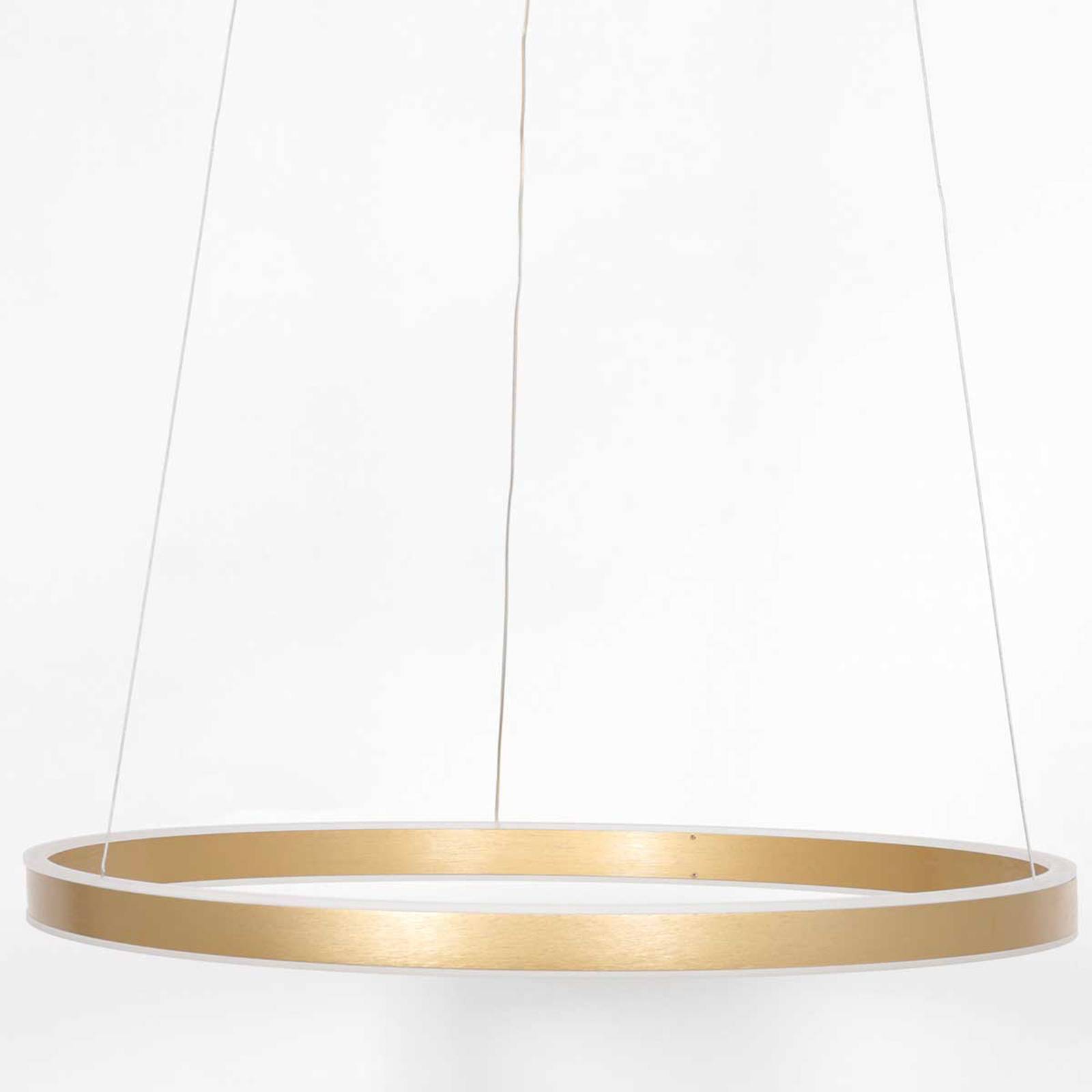 LED Pendelleuchte Ringlux in Gold 2x 21W 4200lm günstig online kaufen