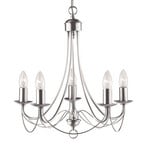 Lampadario Maypole satin argento, 5 luci