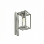 Ferda vanjska zidna svjetiljka, E27, IP44, siva, staklo - Lucande