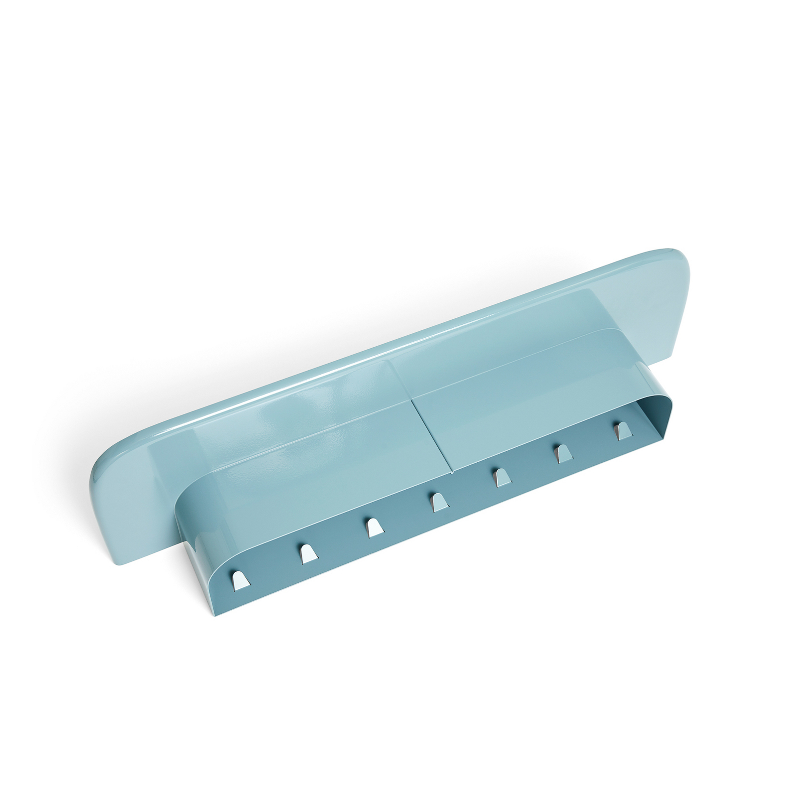 Korpus seinähylly vaatekoukkuilla, turkoosi, 90 cm - HAY