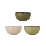 Lot de 3 coupelles Addison vert/rose, 8 cm, en céramique - Bloomingville
