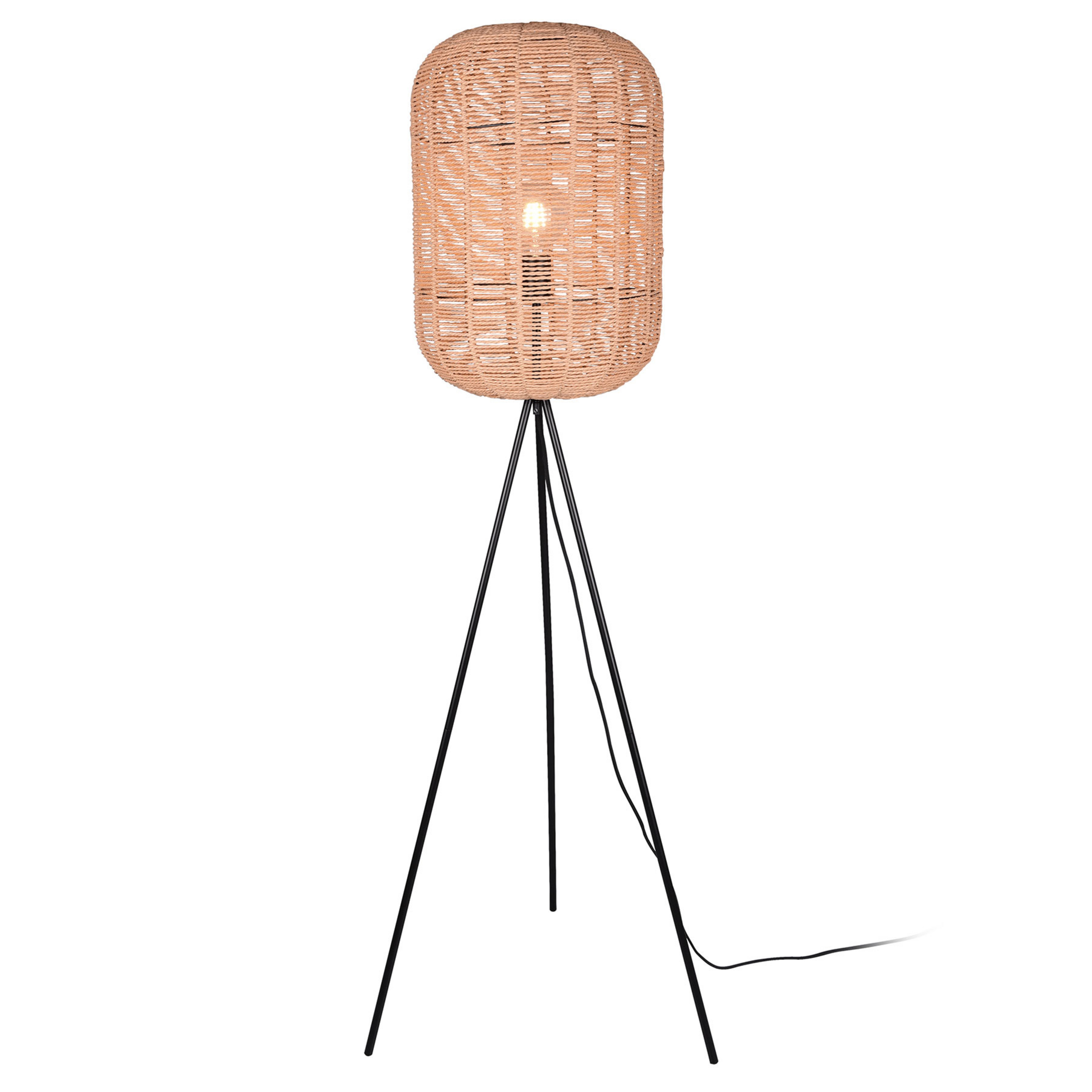 Lampadaire Runa avec abat-jour sisal