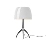 Lumiere Grande Table Lamp E27 Black Chrome/White - Foscarini