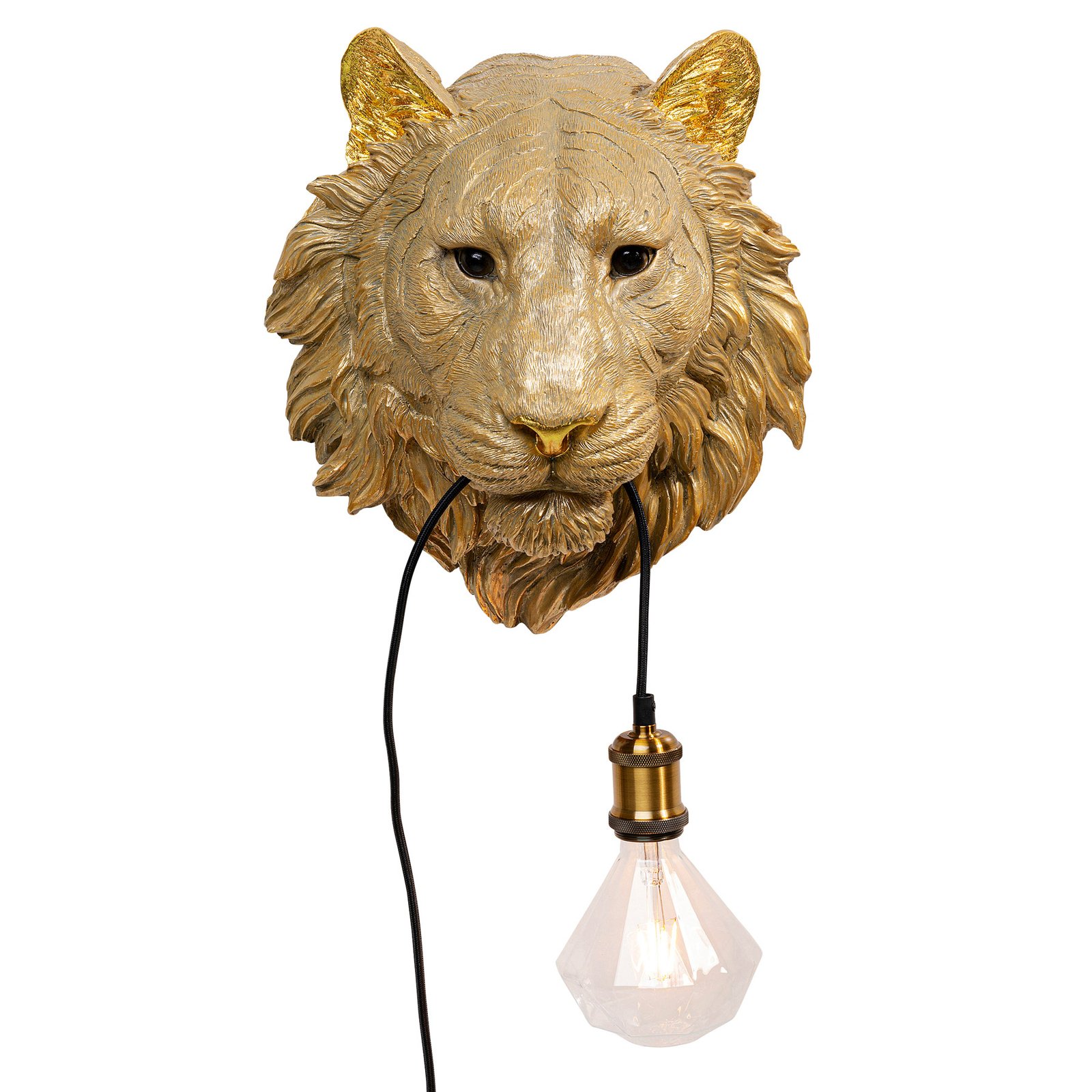 KARE Animal Tiger Head væglampe med stik
