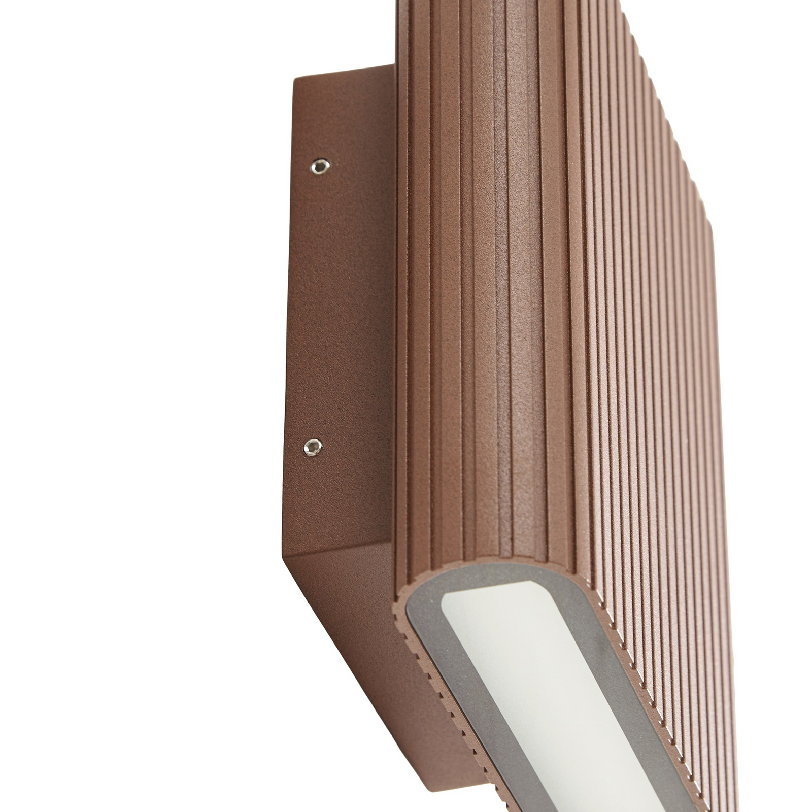 Kinkiet zewnętrzny LED Raija, ciemnobrązowy, 19 cm, CCT – Lucande