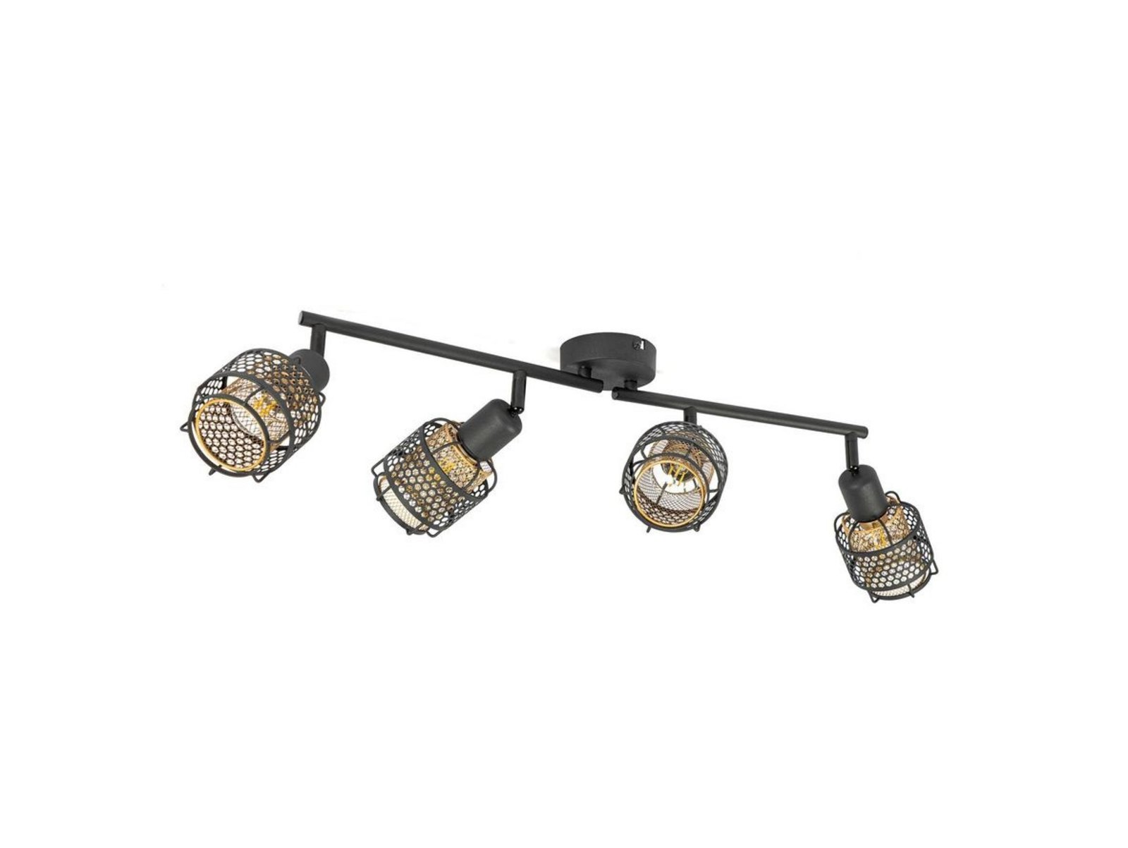 Eudoria 4 Plafond Black/Gold - Lindby